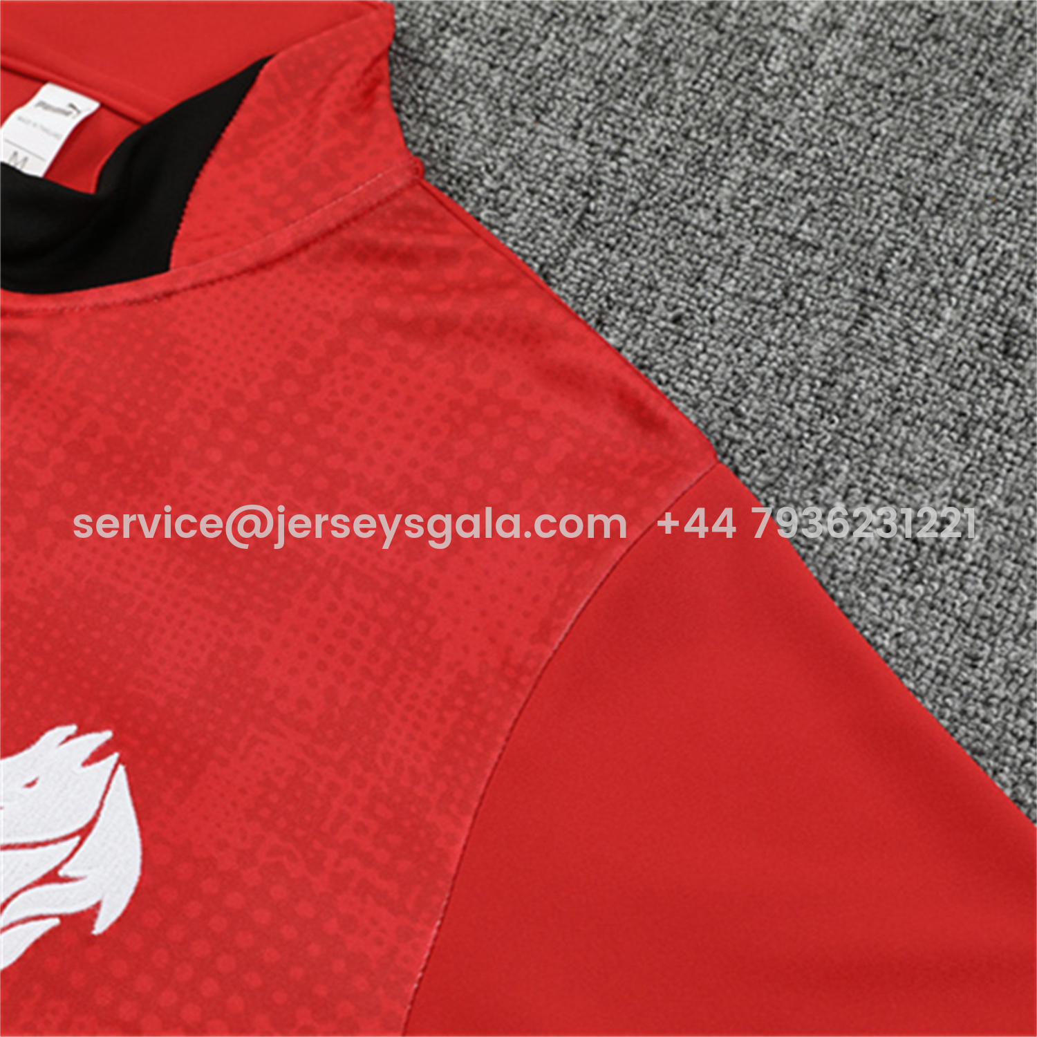 JerseysGala.com | AC Milan 25-26 Kids Long Sleeve Training Set - Red Top & Black Pants -Customize Name, Number and Patch | Worldwide Shipping