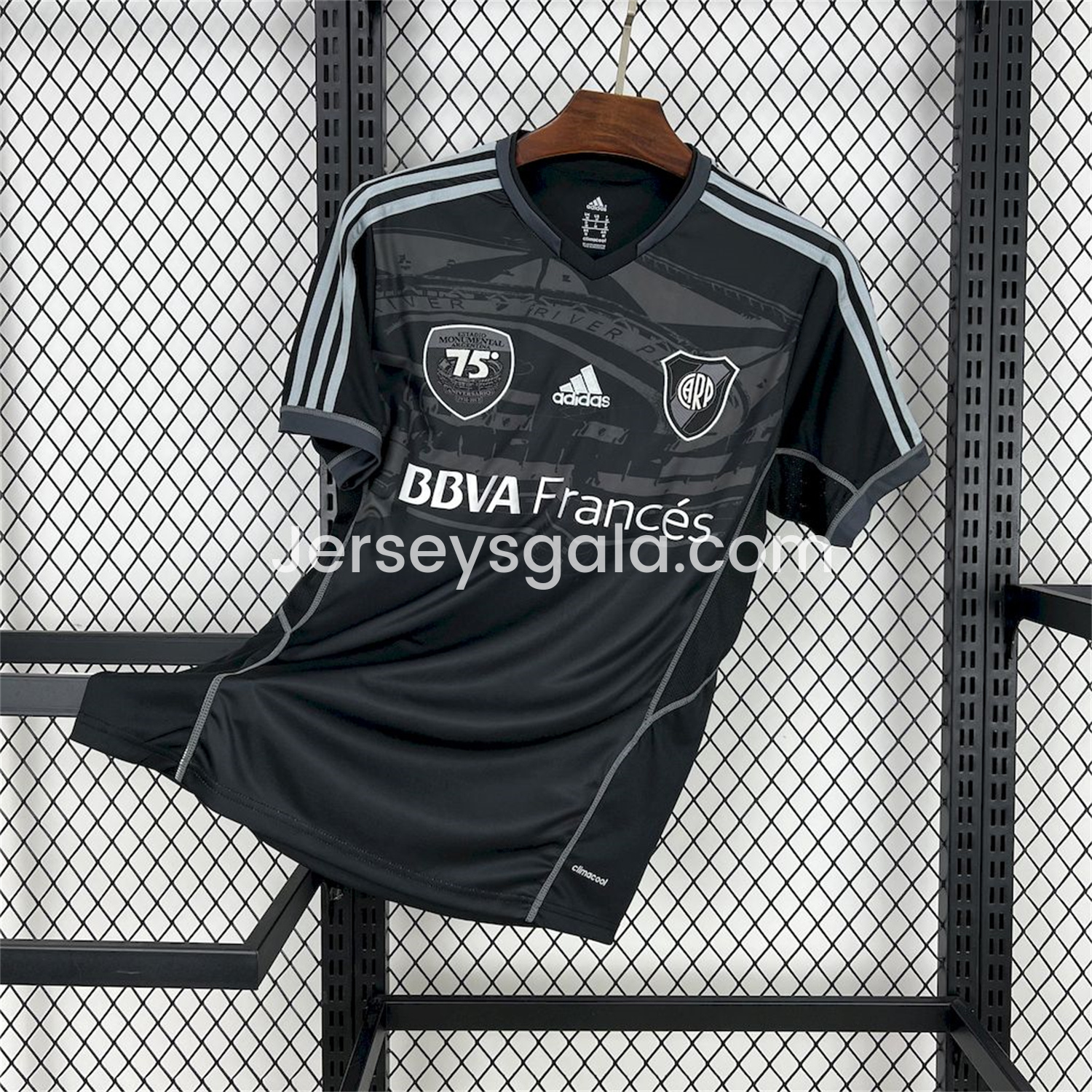 JerseysGala.com | Retro River Plate 2013-14 75th Anniversary Black Jersey -Customize Name, Number and Patch | Worldwide Shipping