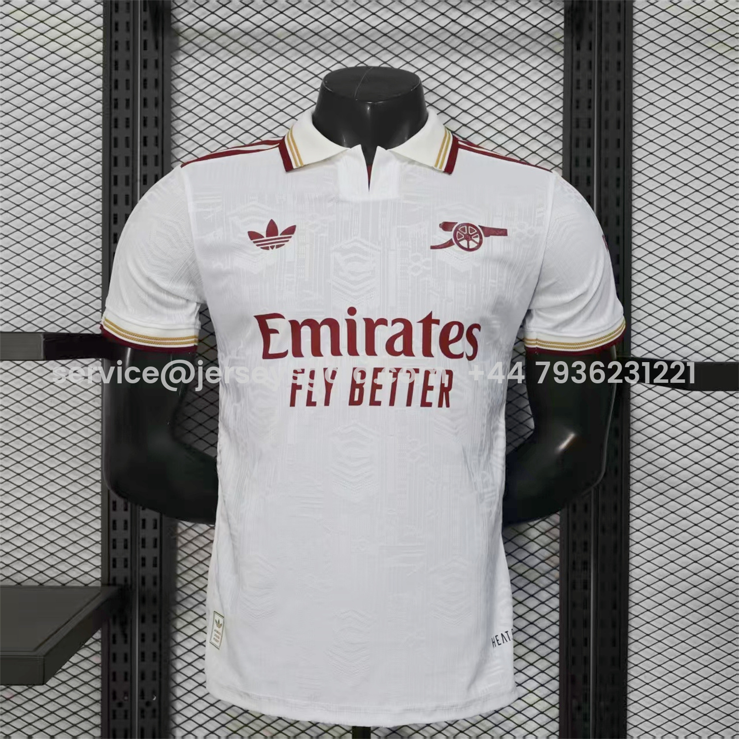 JerseysGala.com | Arsenal 25-26 Third White Jersey - Player Version -Customize Name, Number and Patch | Worldwide Shipping