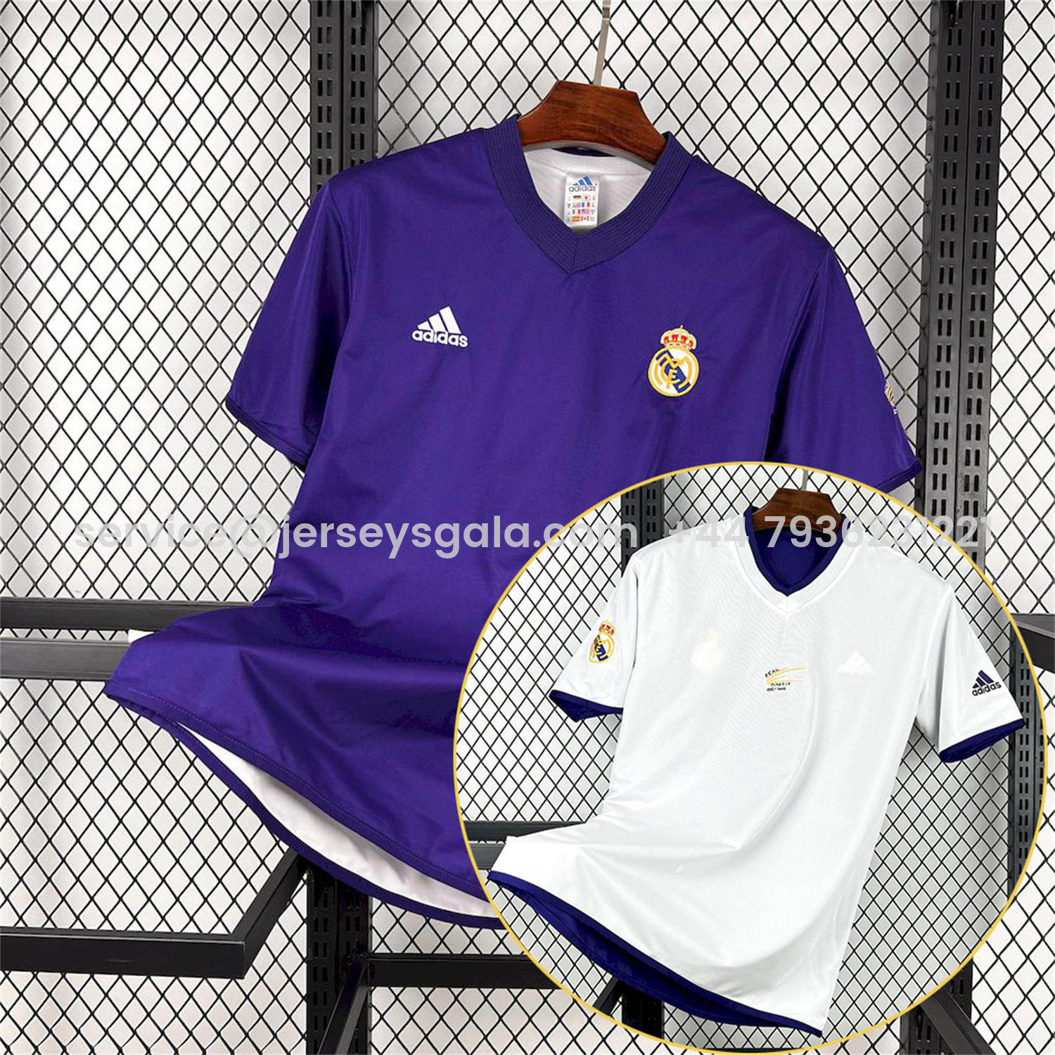 JerseysGala.com | Retro Real Madrid 2002-03 Reversible Double-sided Centenary Third Unsponsored Jersey -Customize Name, Number and Patch | Worldwide Shipping