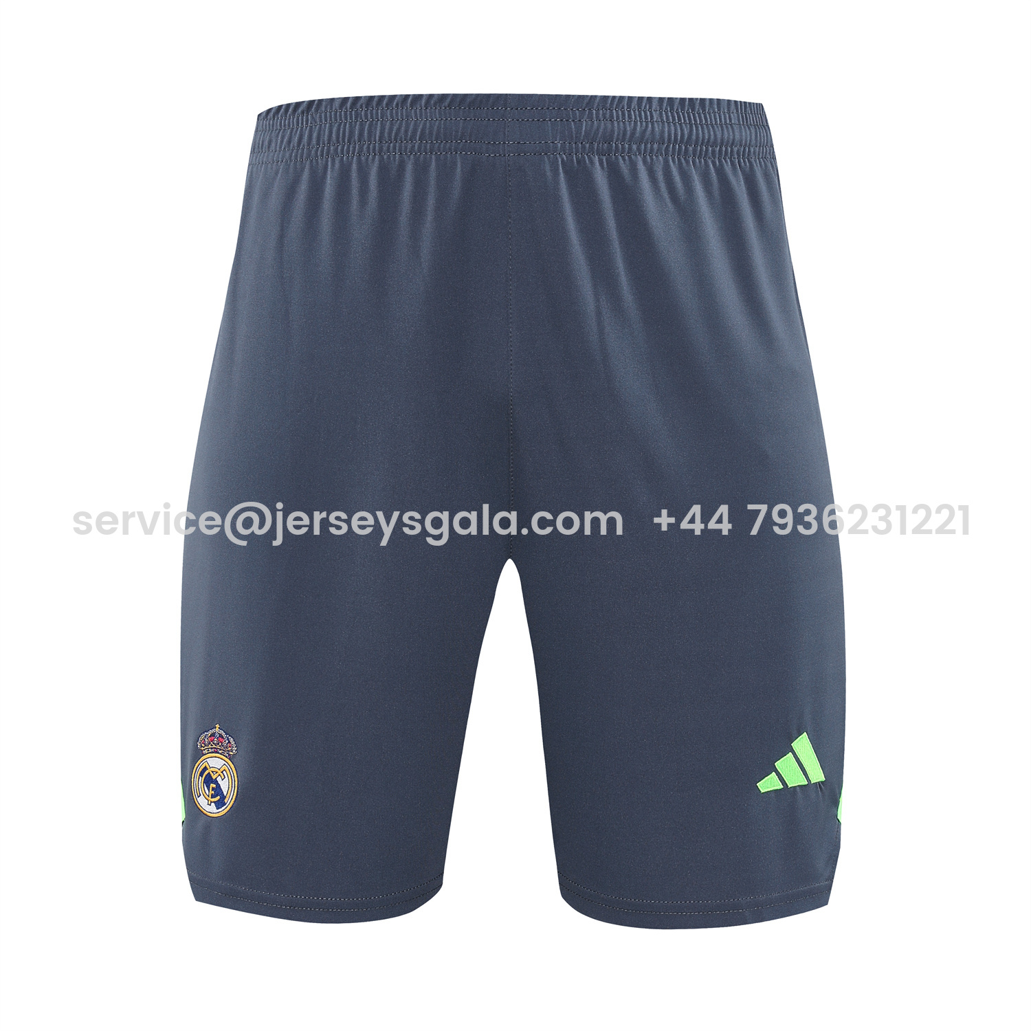 JerseysGala.com | Real Madrid 25-26 Long-Sleeve Training Set - Deep Gray Top & Gray Shorts -Customize Name, Number and Patch | Worldwide Shipping