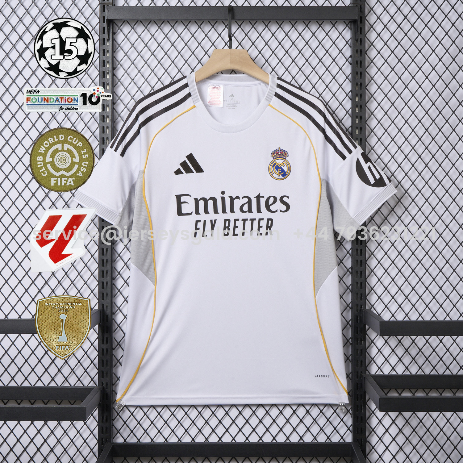 JerseysGala.com | Real Madrid 25-26 Home White Jersey - Fans Version -Customize Name, Number and Patch | Worldwide Shipping