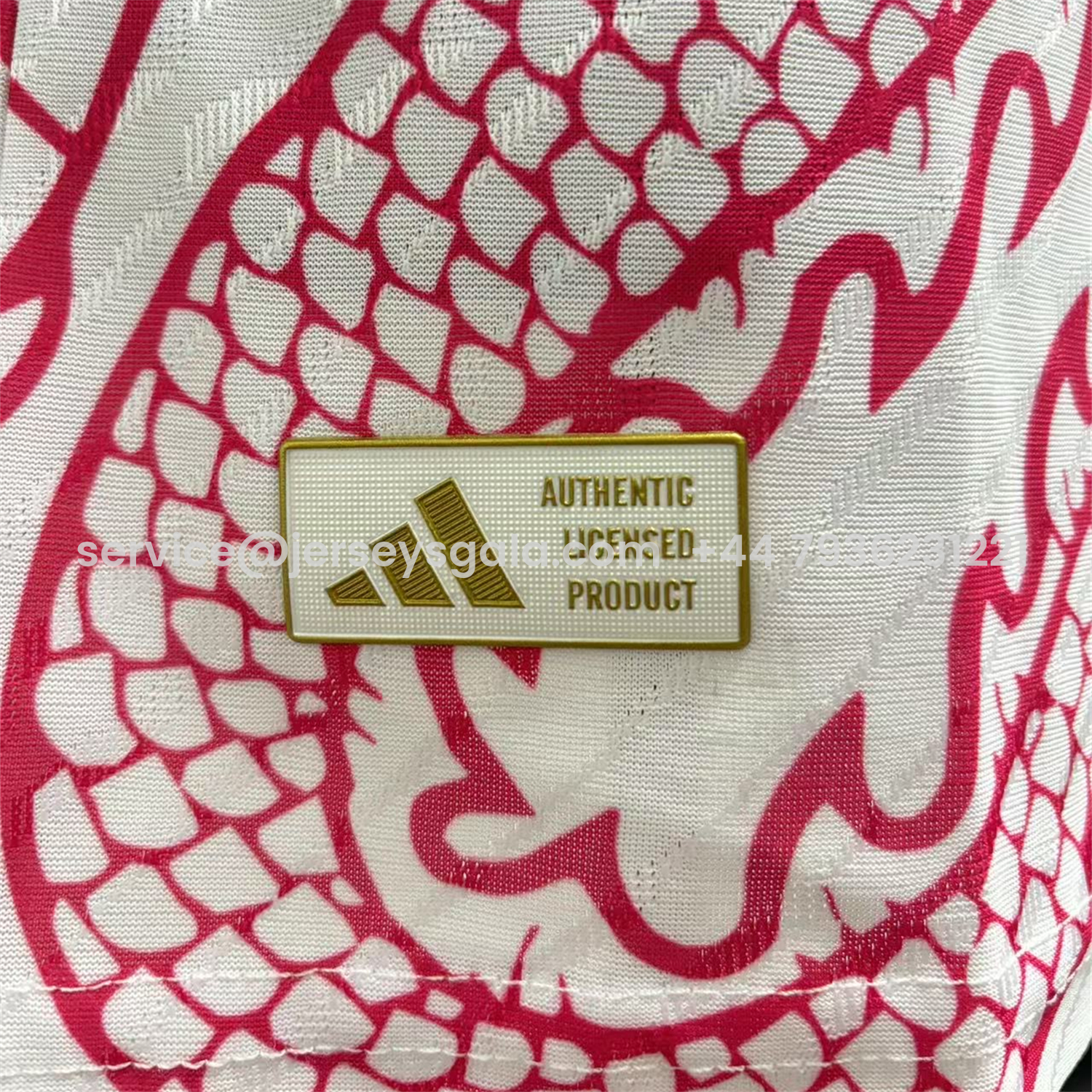 JerseysGala.com | Real Madrid 25-26 Pink and White Dragon Pattern Jersey - Player Version -Customize Name, Number and Patch | Worldwide Shipping