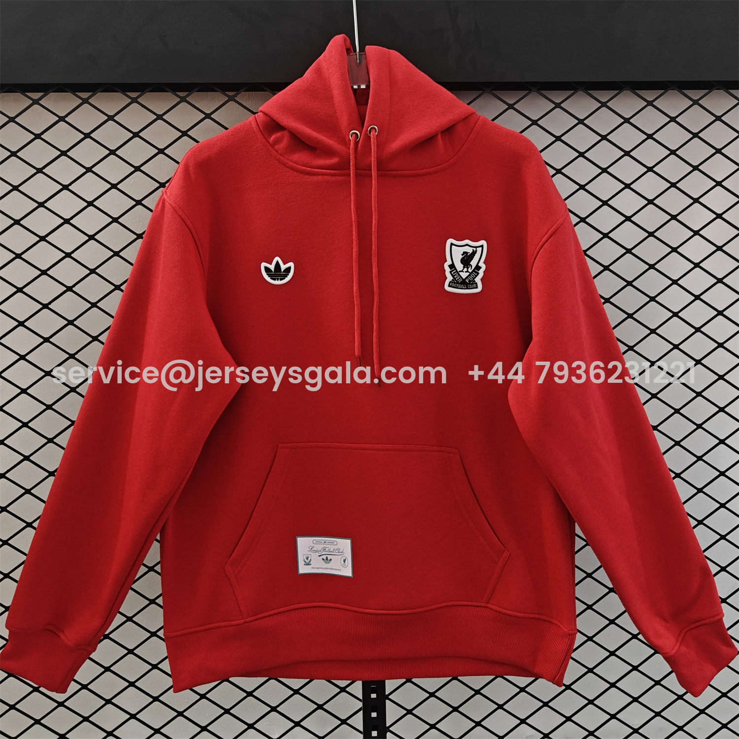 JerseysGala.com | Liver.pool 25-26 Originals Terrace Icon White Team Logo Unisex Pullover Hoodie -Customize Name, Number and Patch | Worldwide Shipping