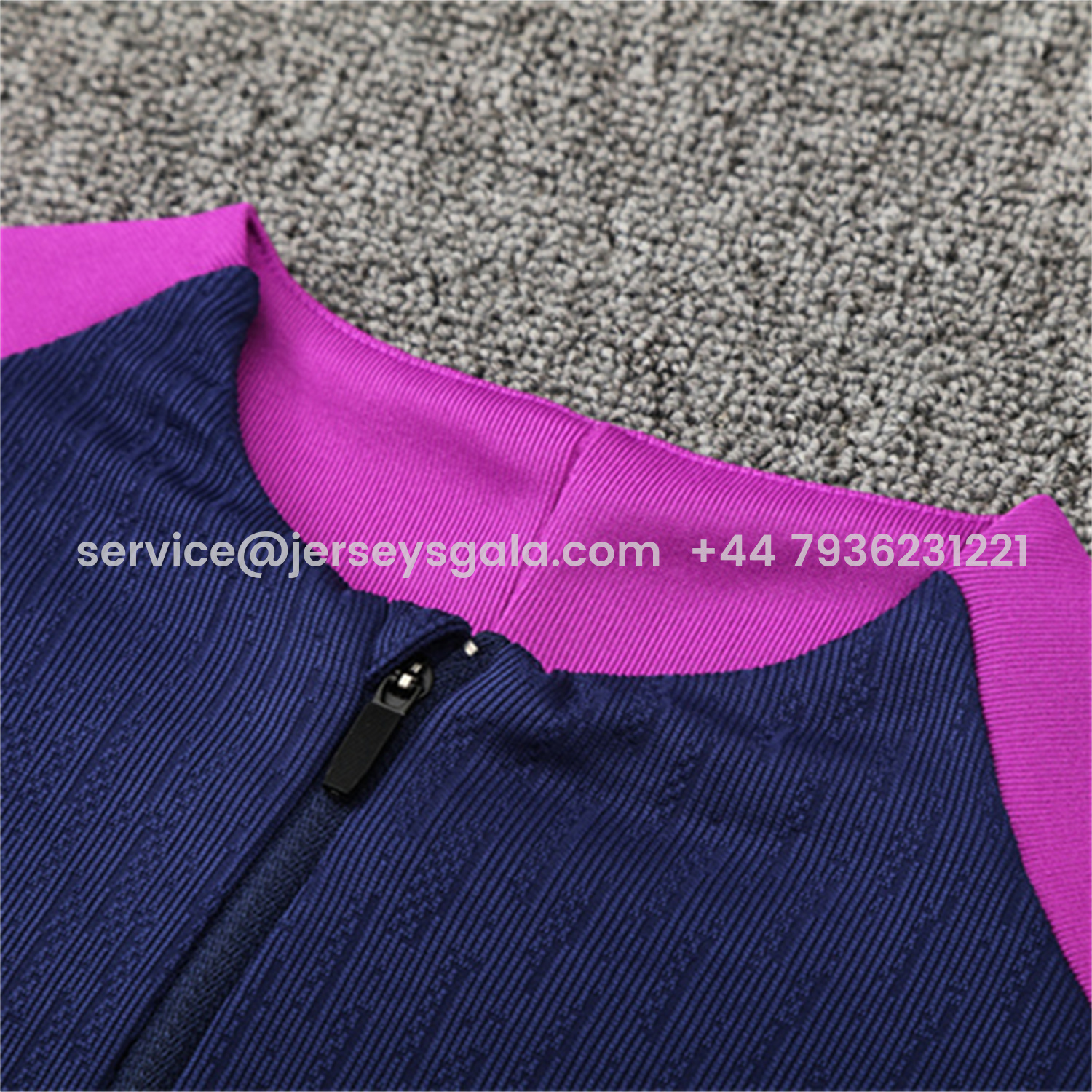 JerseysGala.com | Barcelona 25-26 Kids Long Sleeve Training Set - Royal Blue Top Yellow Sponsor & Royal Blue Pants -Customize Name, Number and Patch | Worldwide Shipping