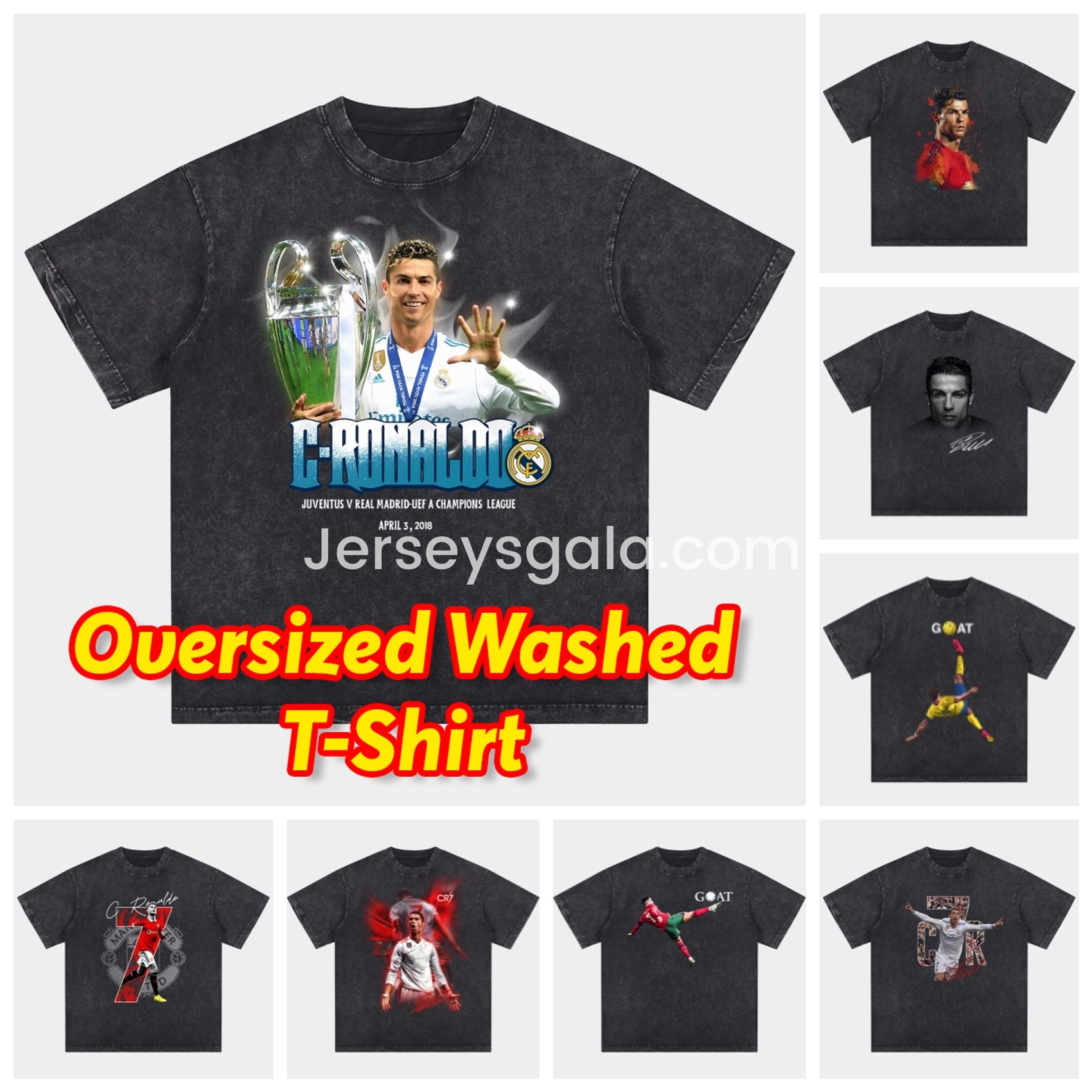 JerseysGala.com | Messi GOAT Argentina Barcelona INT M.A.M Oversized Washed T-Shirt -Customize Name, Number and Patch | Worldwide Shipping
