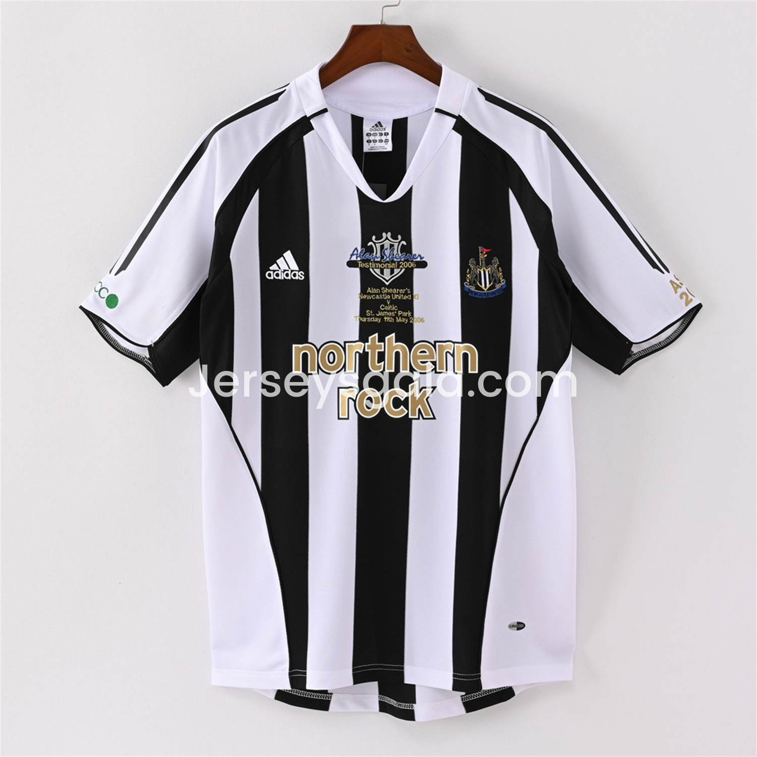 JerseysGala.com | Retro Newcastle United 2006 Alan Shearer Testimonial Home Jersey -Customize Name, Number and Patch | Worldwide Shipping