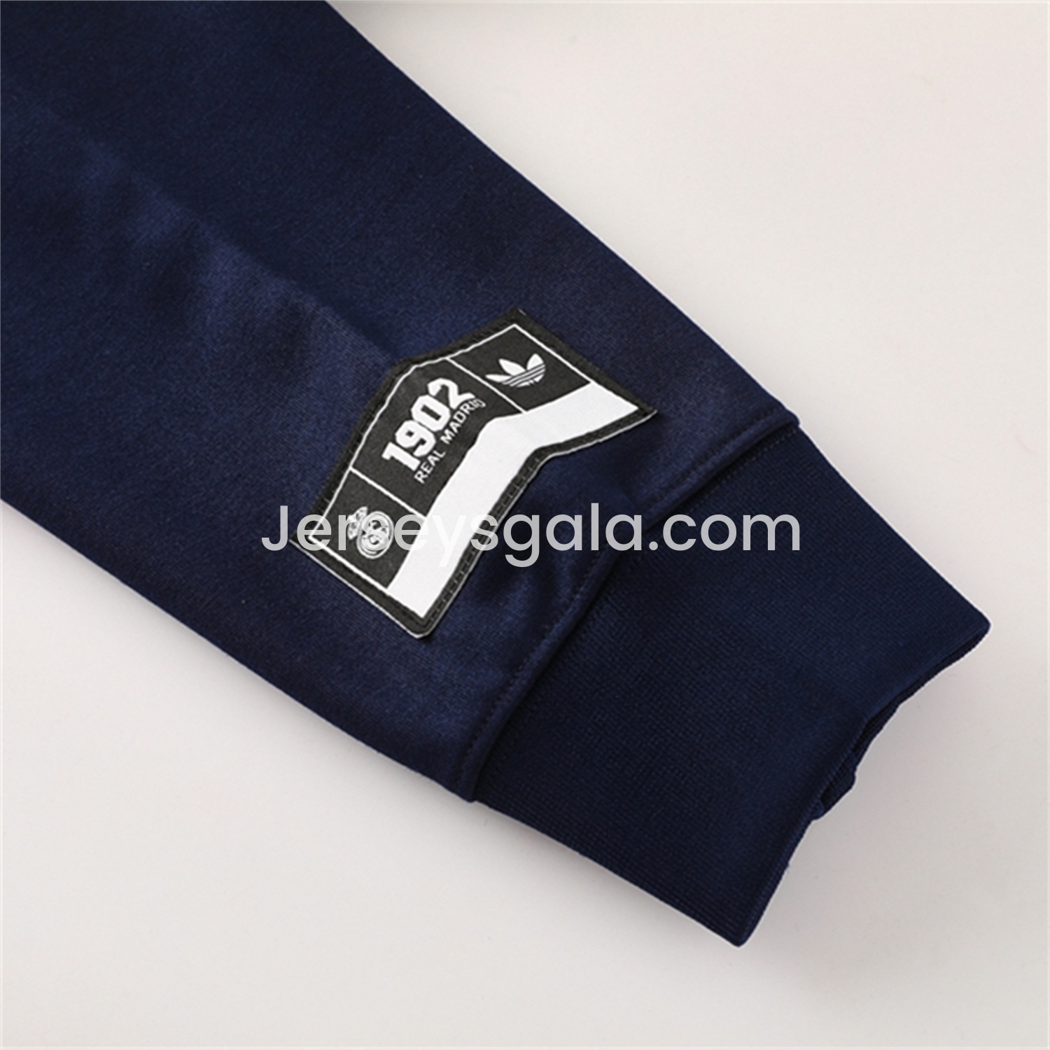 JerseysGala.com | Real Madrid 25-26 Originals Varsity Hoodie Set - Deep Blue Hoodie and Pants -Customize Name, Number and Patch | Worldwide Shipping