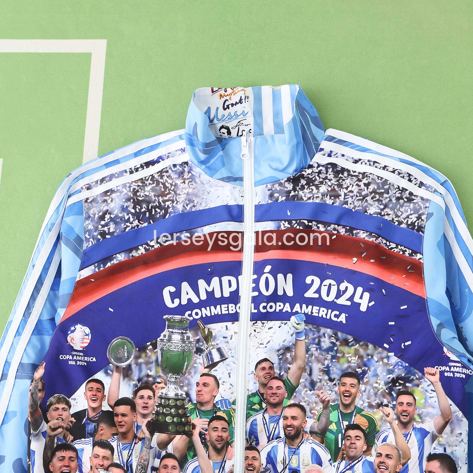 JerseysGala.com | Argentina 24-25 Blue Double Sided Reversible Windbreaker - 2024 Copa America Championship -Customize Name, Number and Patch | Worldwide Shipping