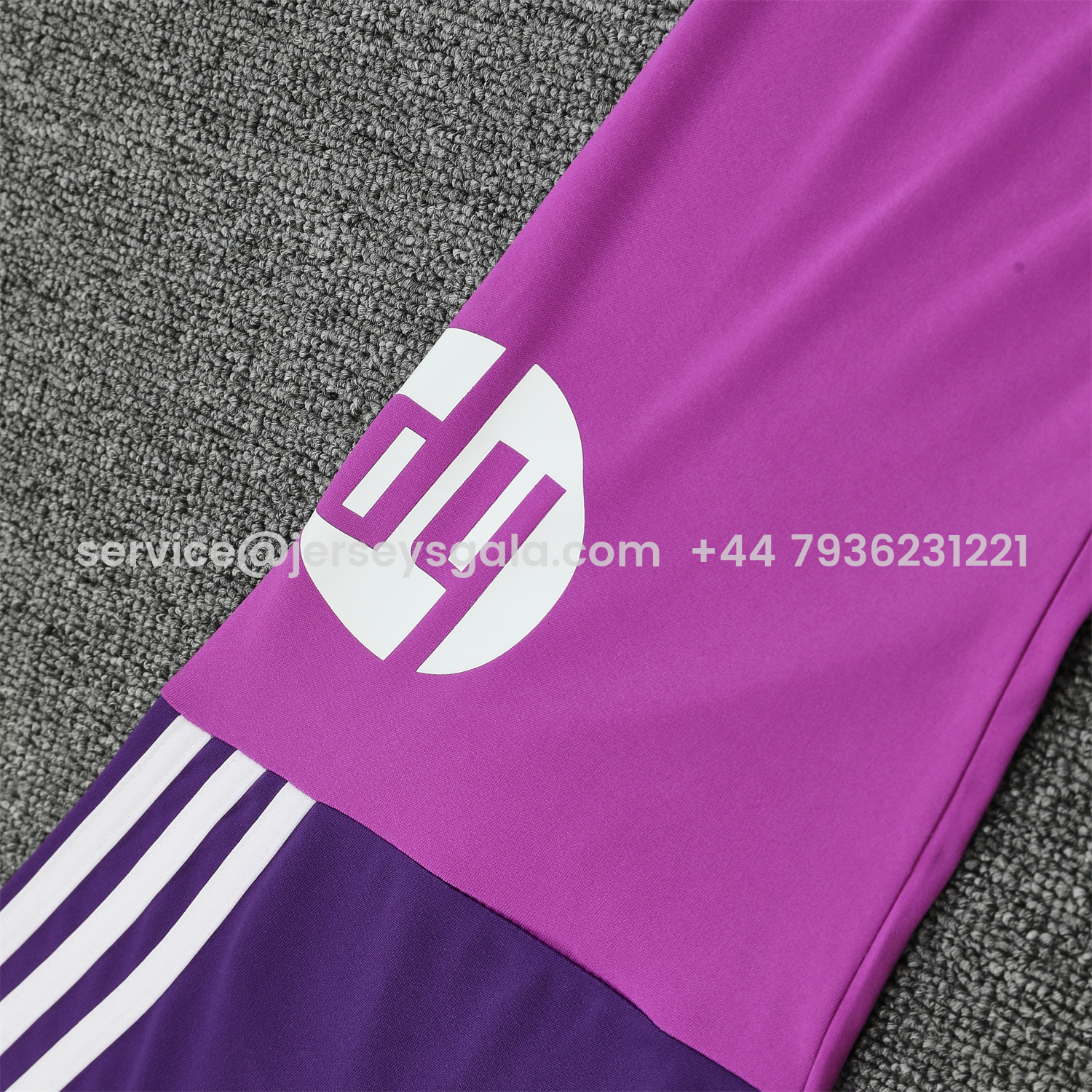 JerseysGala.com | Real Madrid 25-26 Longt-Sleeve Training Set - Purple Top & Purple Shorts -Customize Name, Number and Patch | Worldwide Shipping