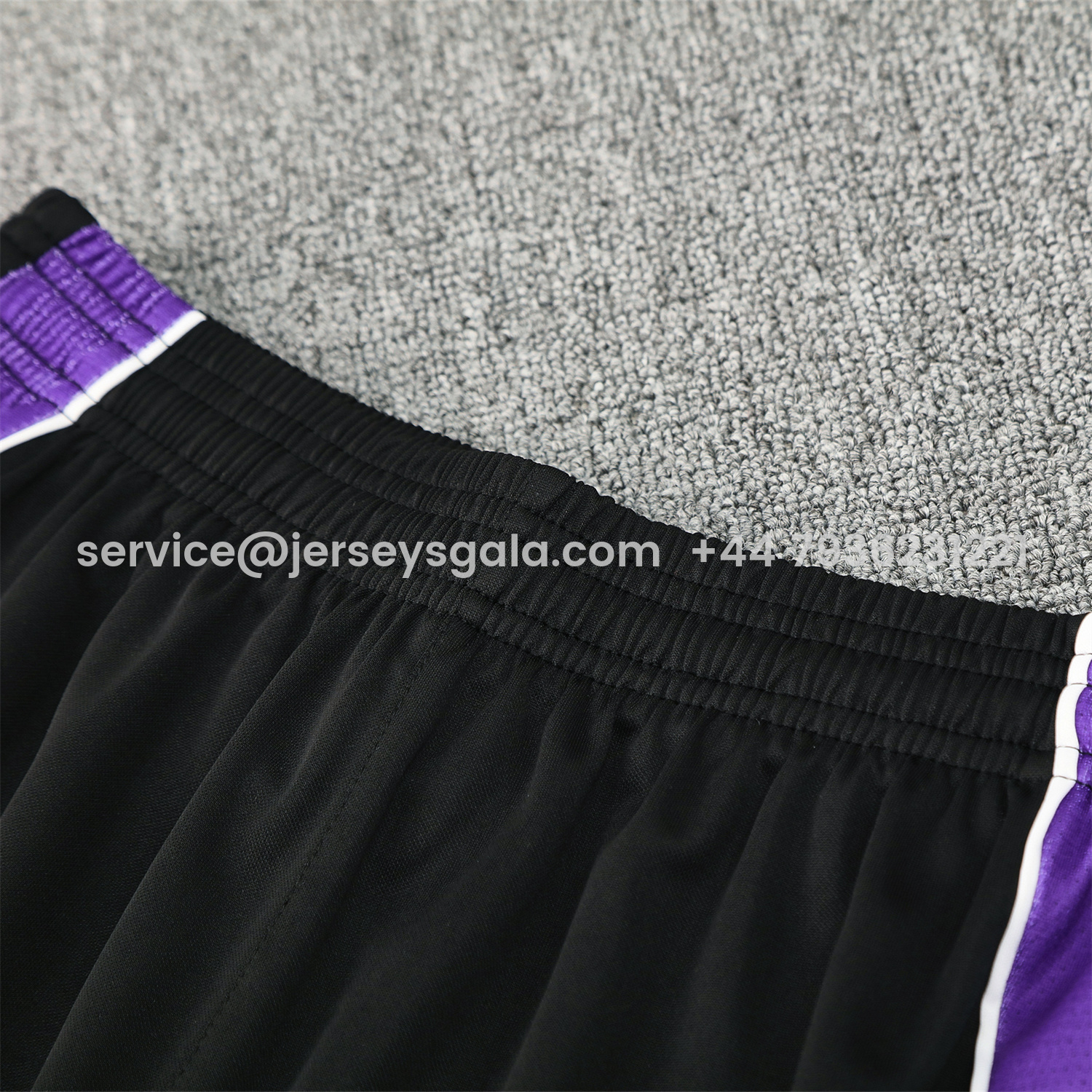 JerseysGala.com | Real Madrid 25-26 Vest Training Set - Blue Edge Black Vest & Black Shorts -Customize Name, Number and Patch | Worldwide Shipping