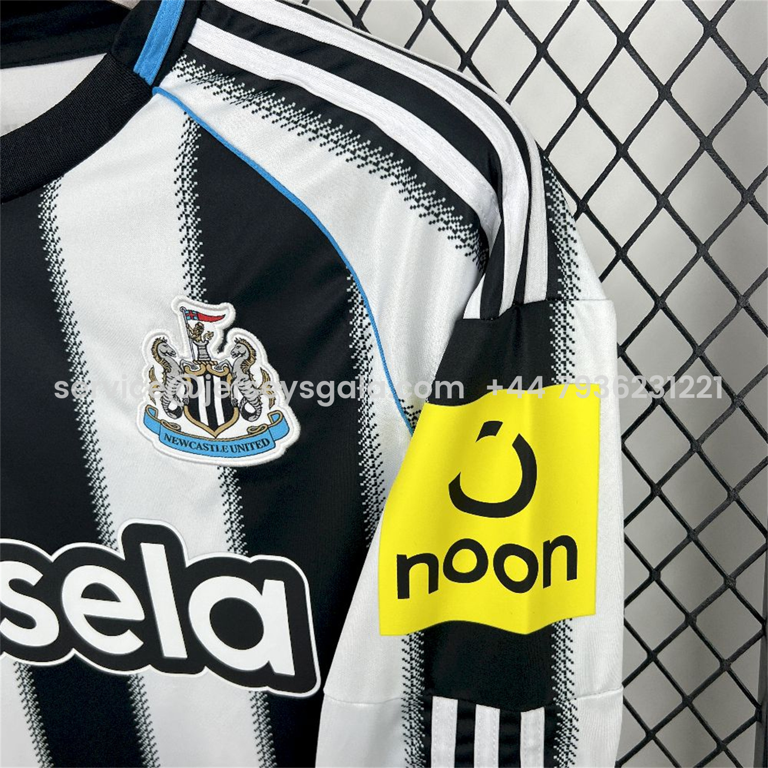 JerseysGala.com | Newcastle United 25-26 Home Long Sleeves Jersey - Fans Version -Customize Name, Number and Patch | Worldwide Shipping