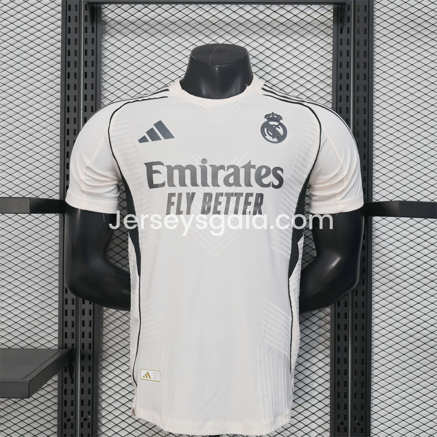 JerseysGala.com | Real Madrid 25-26 Beige Training Jersey - Player Version -Customize Name, Number and Patch | Worldwide Shipping