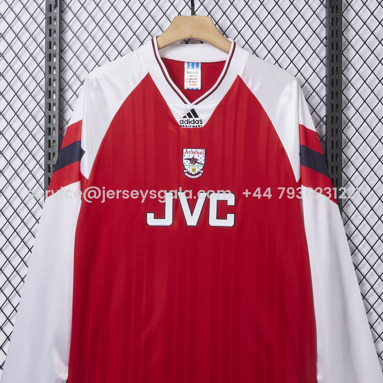 JerseysGala.com | Retro Arsenal 92-94 Home Long Sleeves Jersey -Customize Name, Number and Patch | Worldwide Shipping