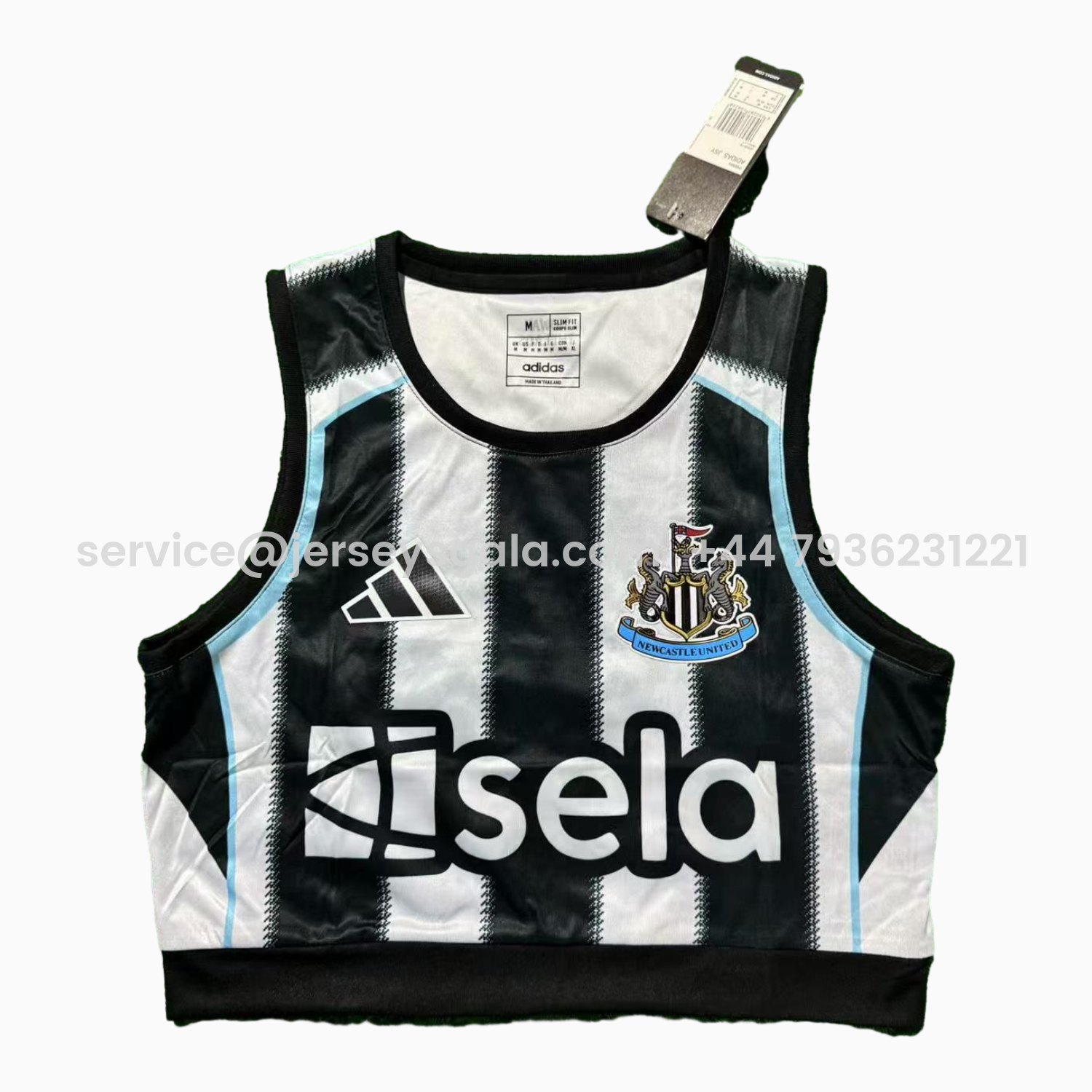JerseysGala.com | Women's Newcastle United 25-26 Home Yoga Vest -Customize Name, Number and Patch | Worldwide Shipping