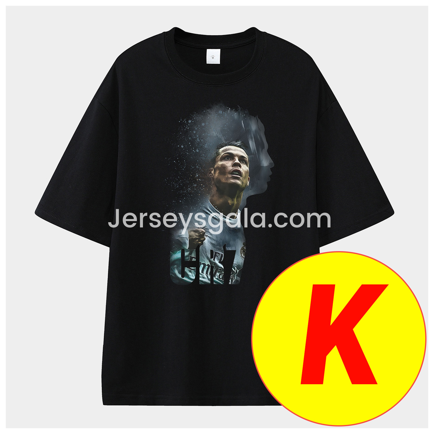 JerseysGala.com | Cristiano Ronaldo Portugal Real Madrid Manchester United Unisex Pure Cotton T-shirt -Customize Name, Number and Patch | Worldwide Shipping