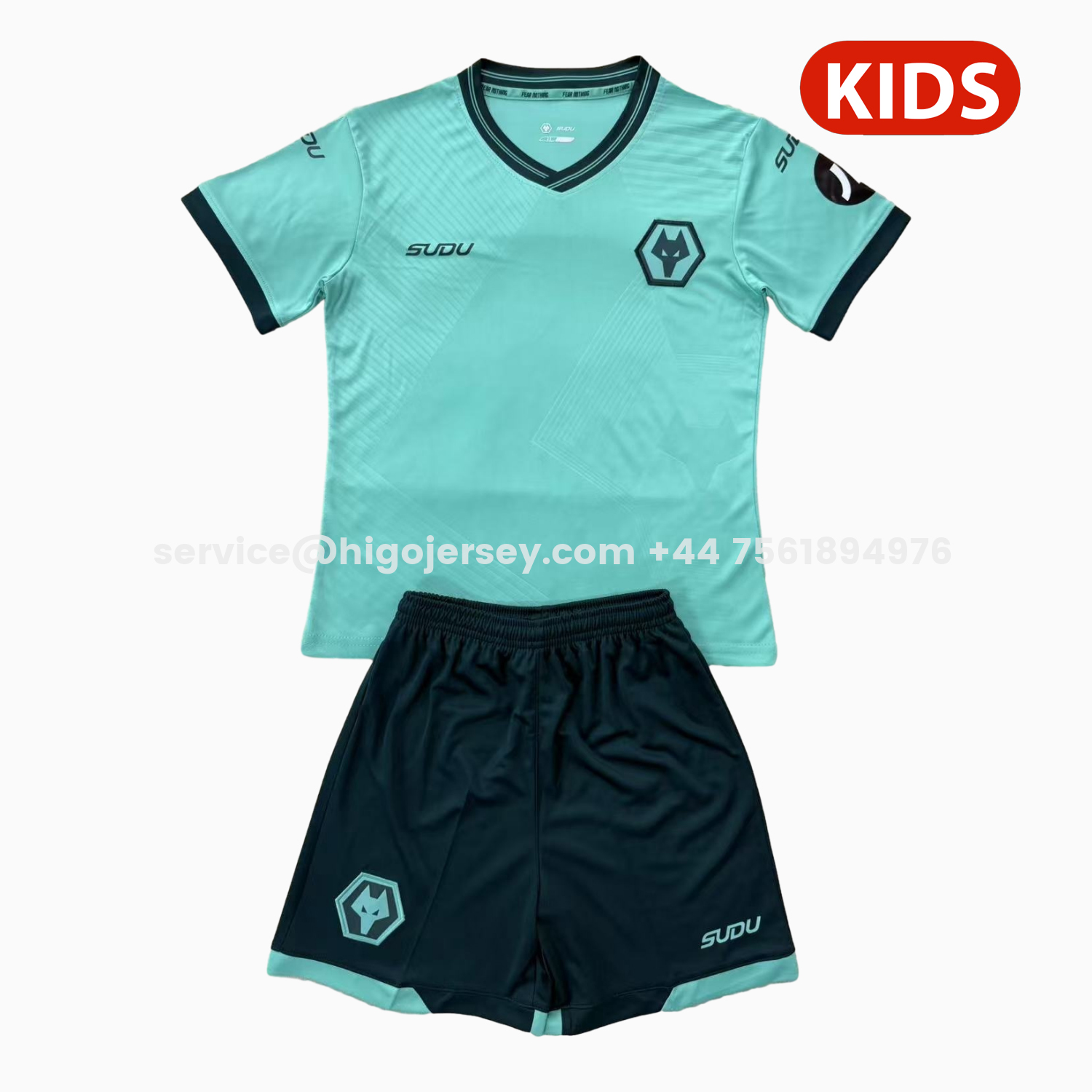 Higojerseys-Wolverhampton Wanderers Wolves 25-26 Away Kids Kit
