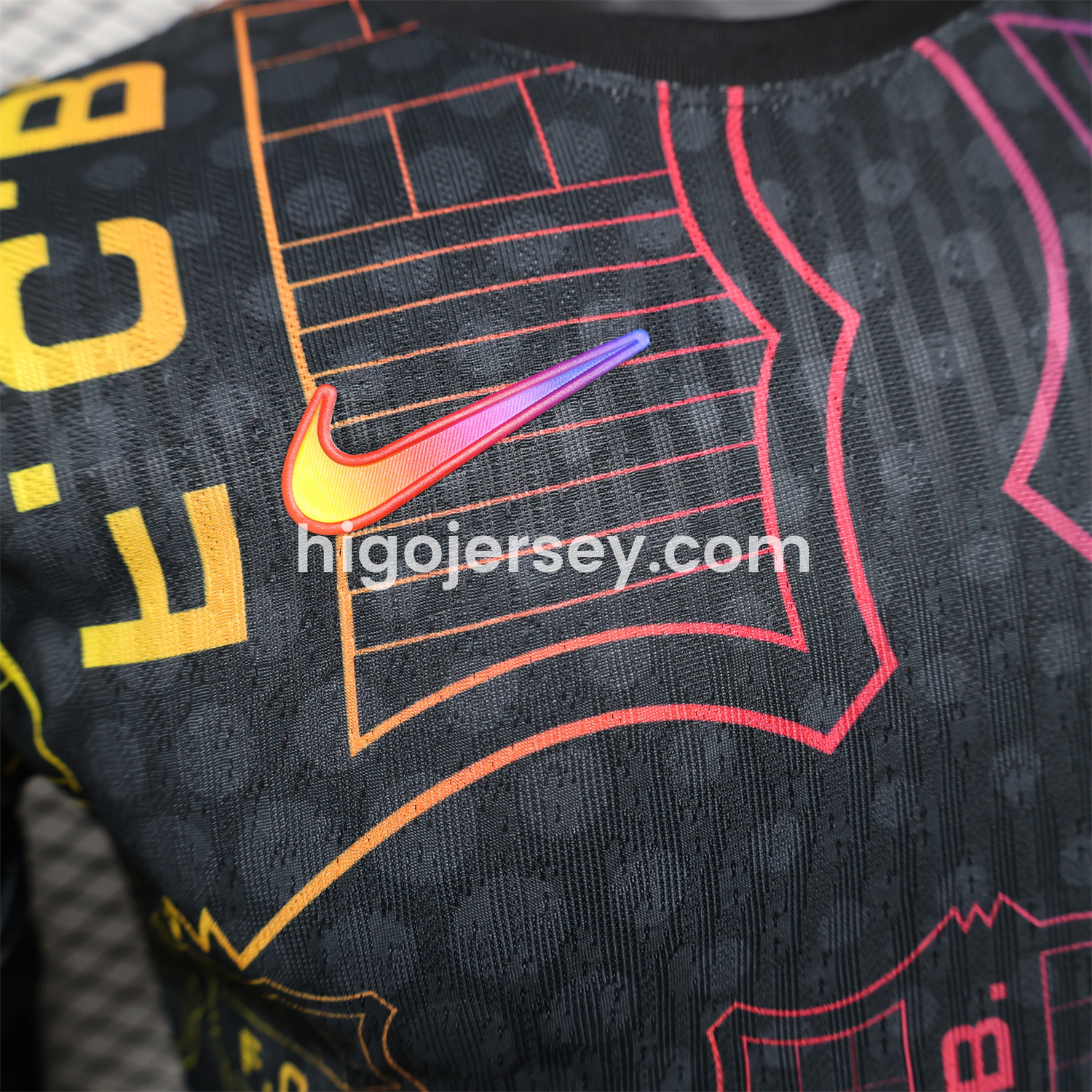 Higojerseys-Barcelona 24-25 Black Fluorescent ICON Special Edition Jersey - Player Version