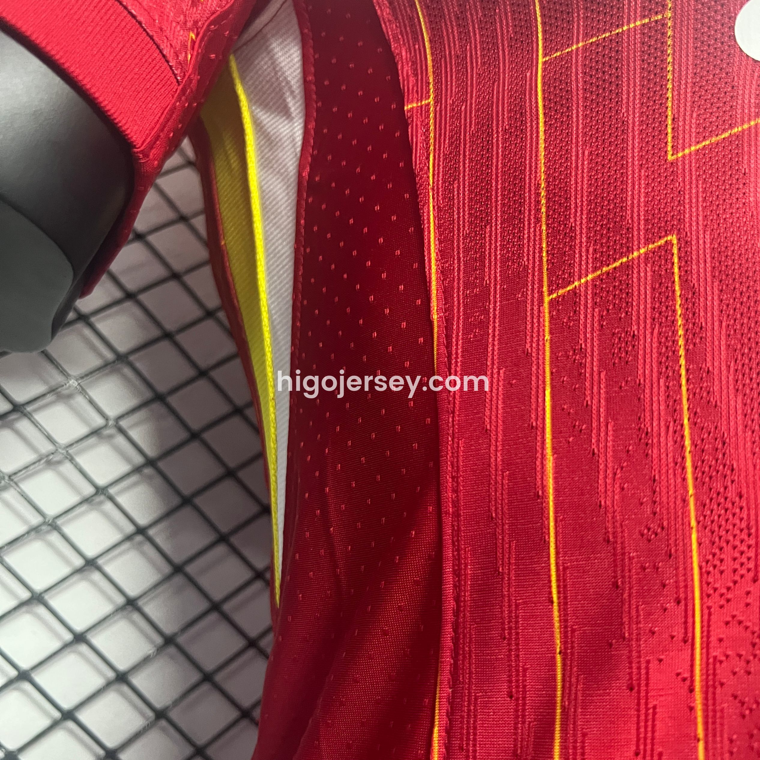 Higojerseys-Liver.pool 24-25 Home Jersey with Golden Champions Patch - Player Version