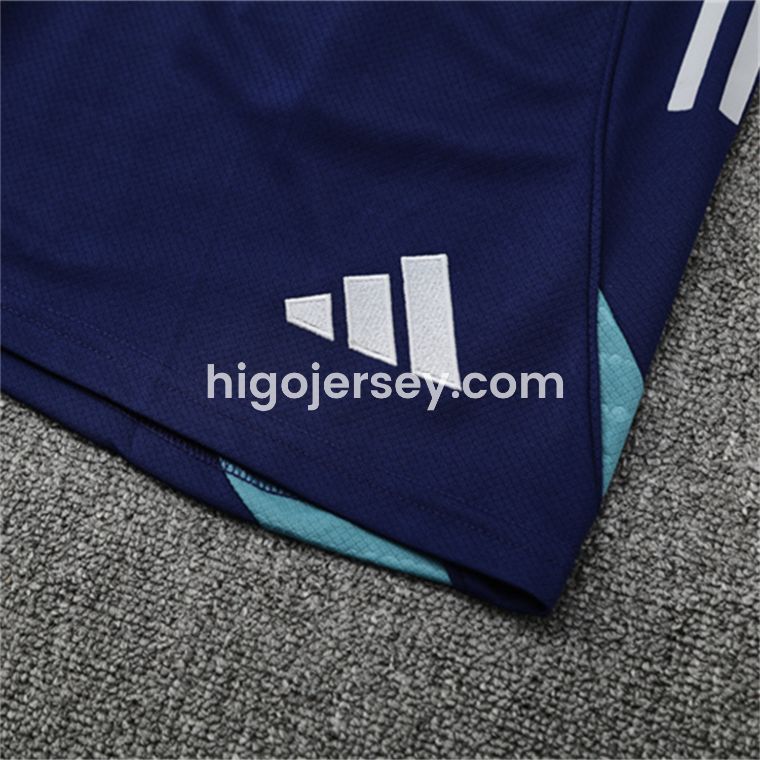 Higojerseys-Arsenal 25-26 Kids Short-Sleeve Training Set - Green Top and Deep Blue Shorts