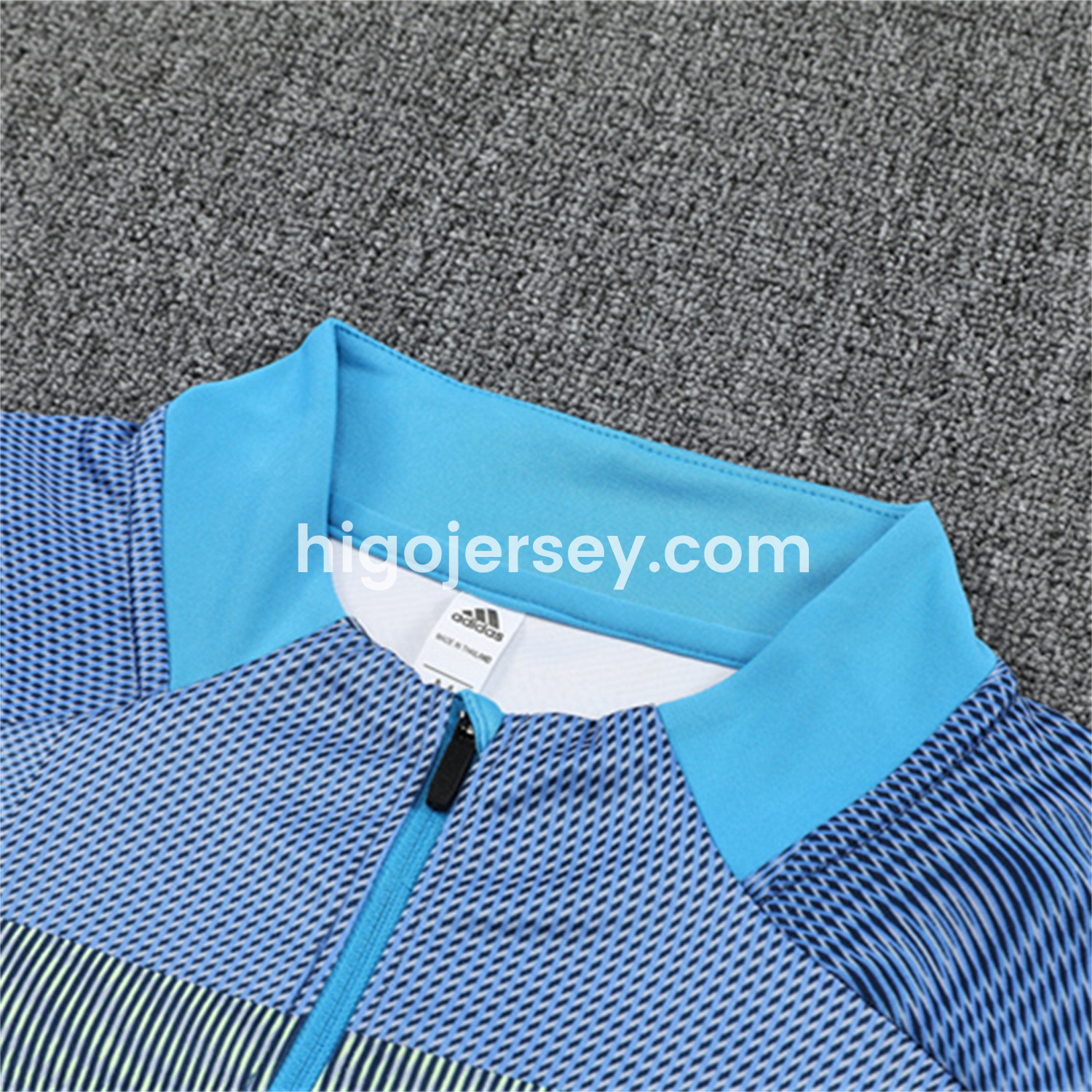 Higojerseys-Real Madrid 25-26 Long Sleeves Training Set - Blue-Gray Camouflage Top & Blue Pants