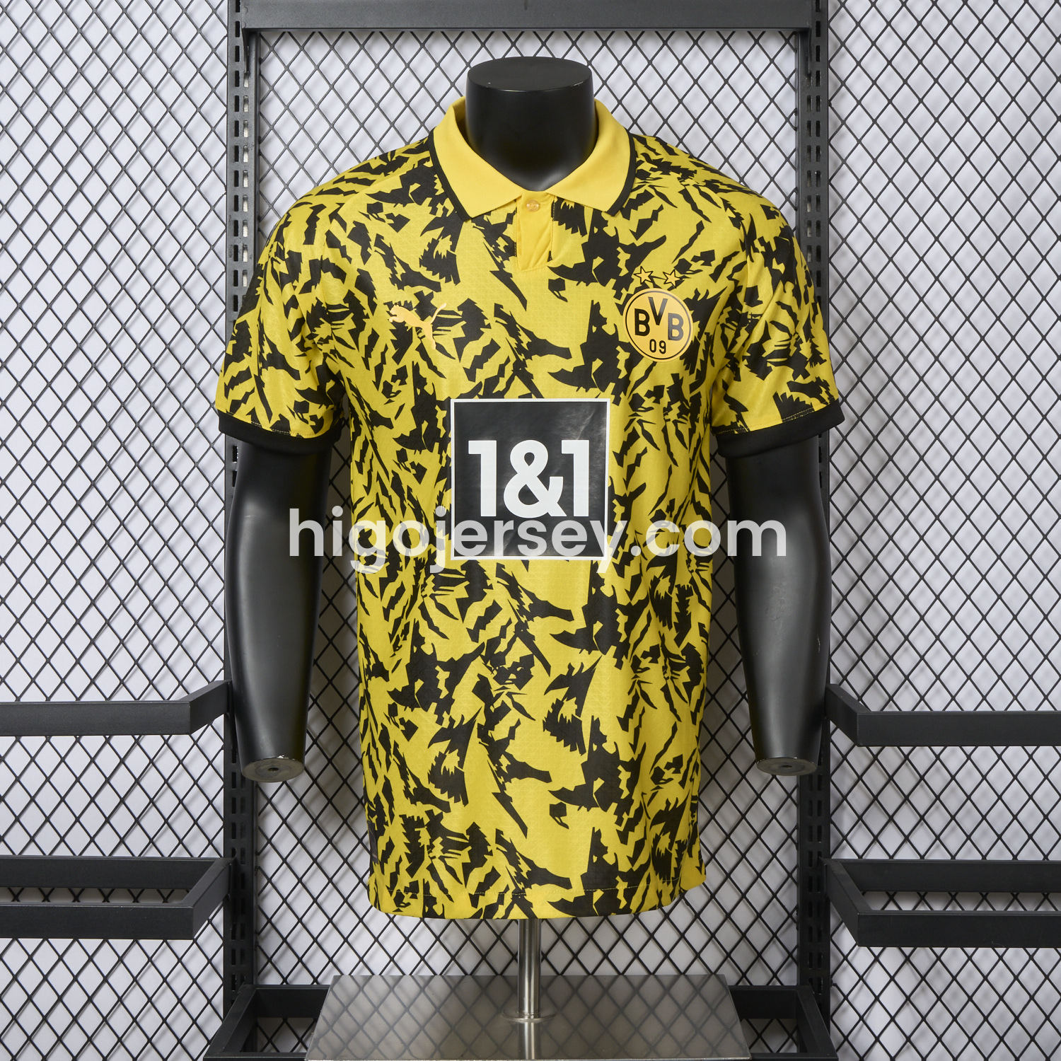 Higojerseys-Dortmund 25-26 Black Disordered Texture Yellow Special Jersey - Player Version