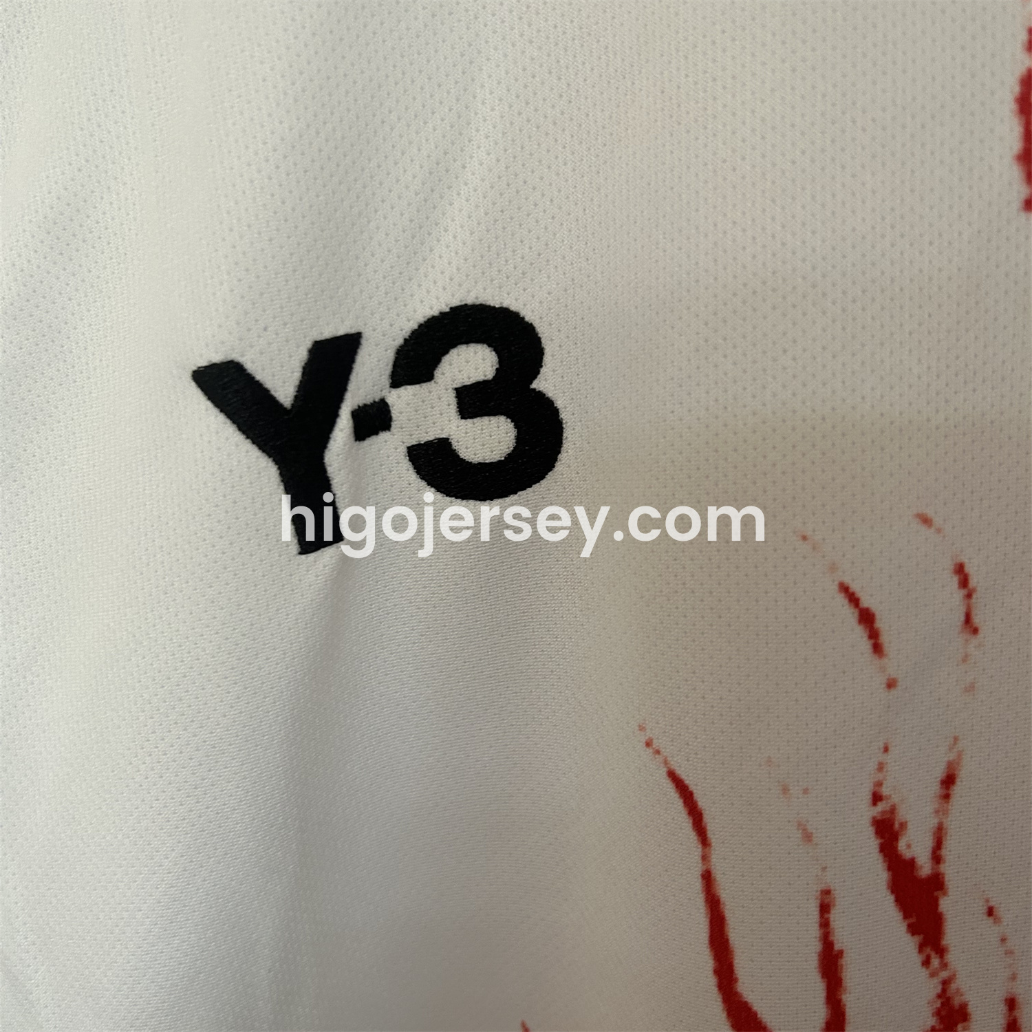 Higojerseys-Japan 25-26 Y3 Red Auspicious Cloud Pattern White Jersey - Fans Version