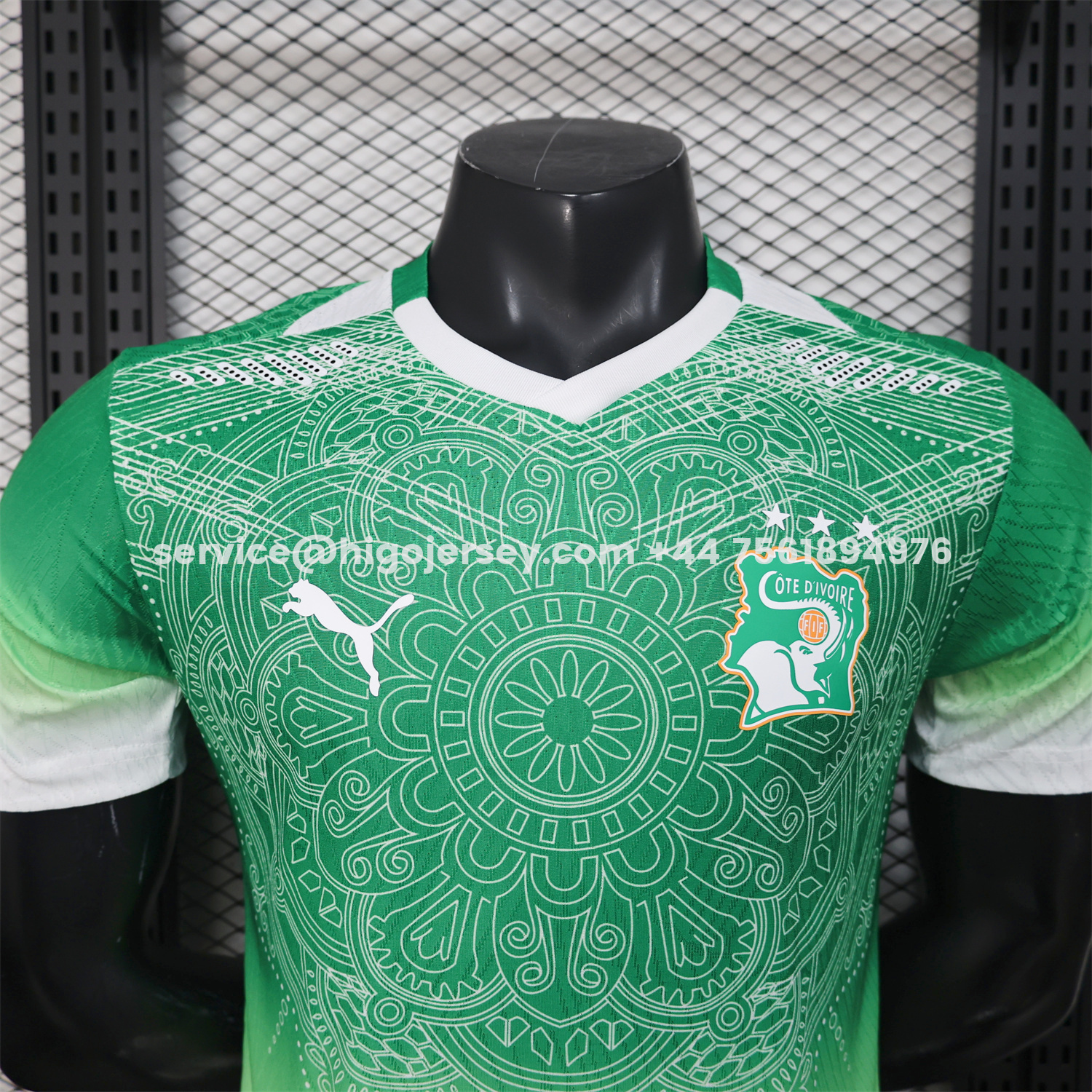 Higojerseys-Ivory Coast 2026 Green And White Special Jersey - Player Version