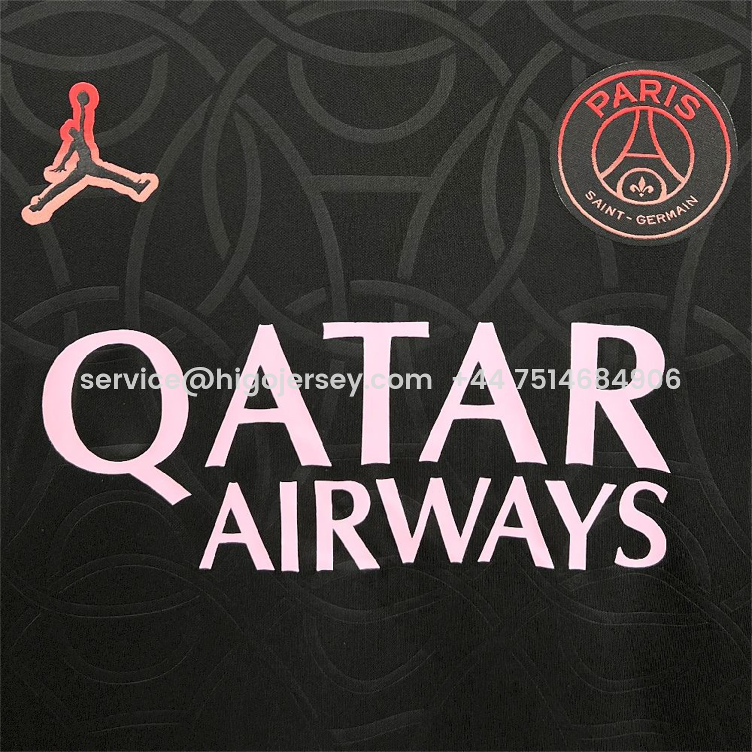 Higojerseys-Paris Saint-Germain PSG 25-26 Black JD Training Jersey - Fans Version