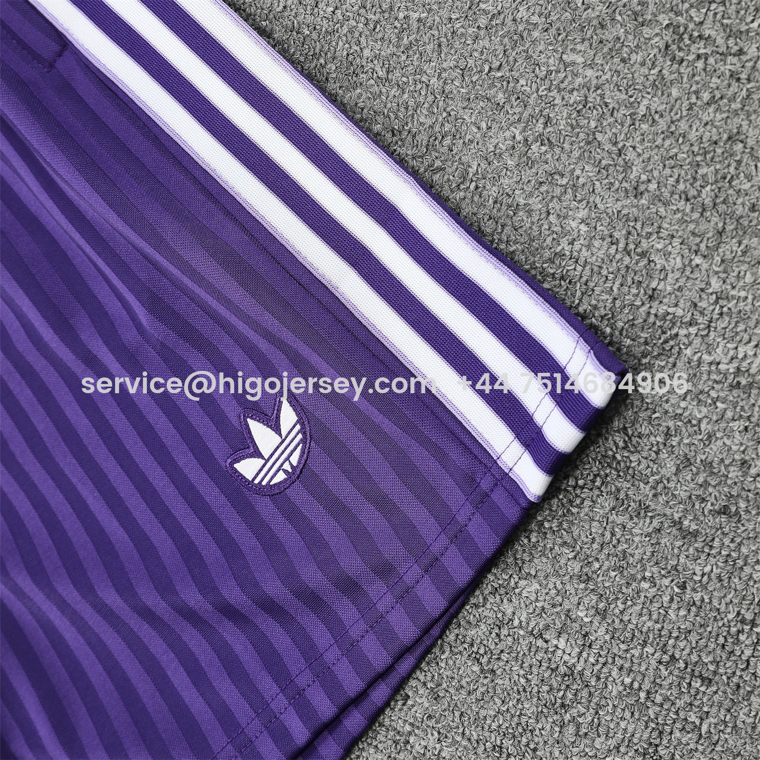 Higojerseys-Real Madrid 25-26 Short-Sleeve Training Set - Purple And White Top & Purple Shorts