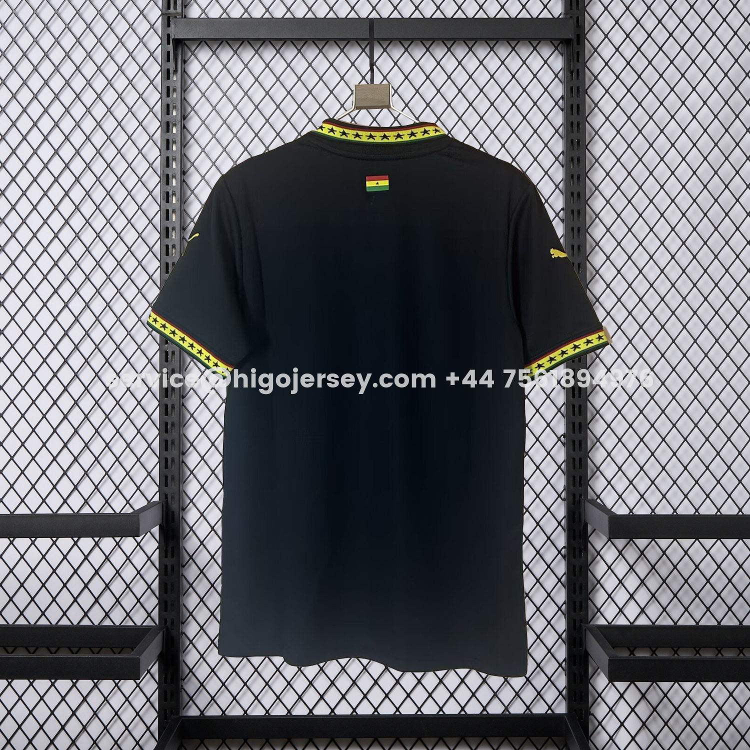 Higojerseys-Ghana 2026 Black Polo Jersey - Fans Version