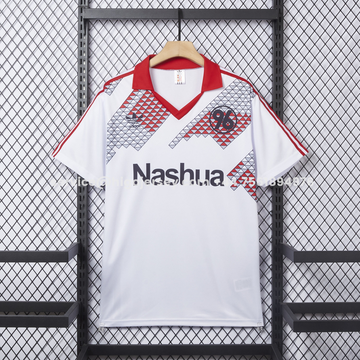 Higojerseys-Retro Hannover 96 1988-91 White Commemorative Jersey