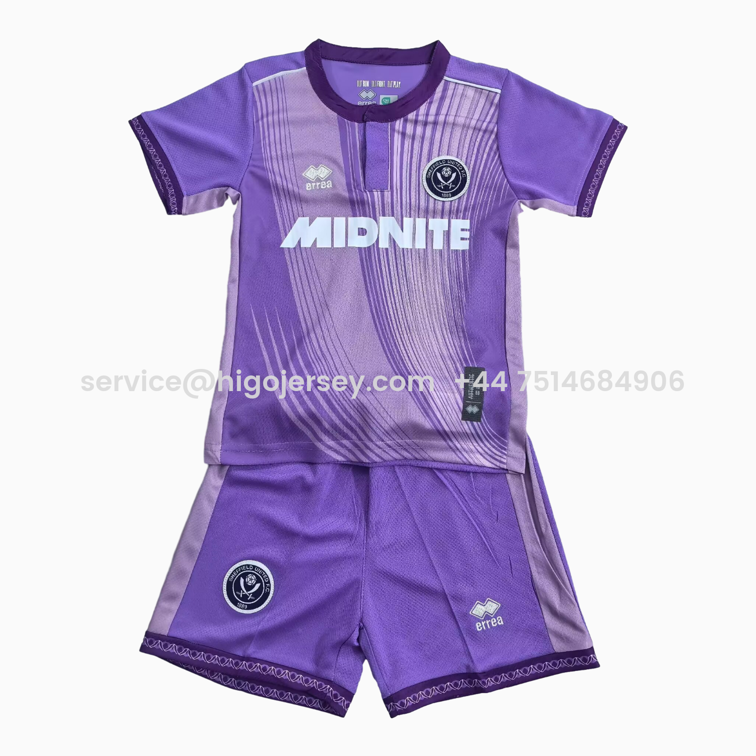 Higojerseys-Sheffield United 25-26 Third Purple Kids Kit