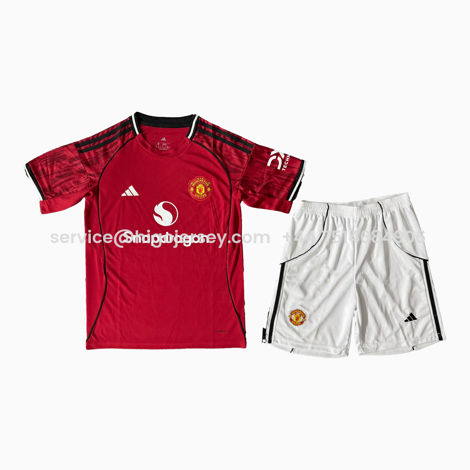 Higojerseys-Manchester United 25-26 Home Men's Adult Jersey Set - Fans Version