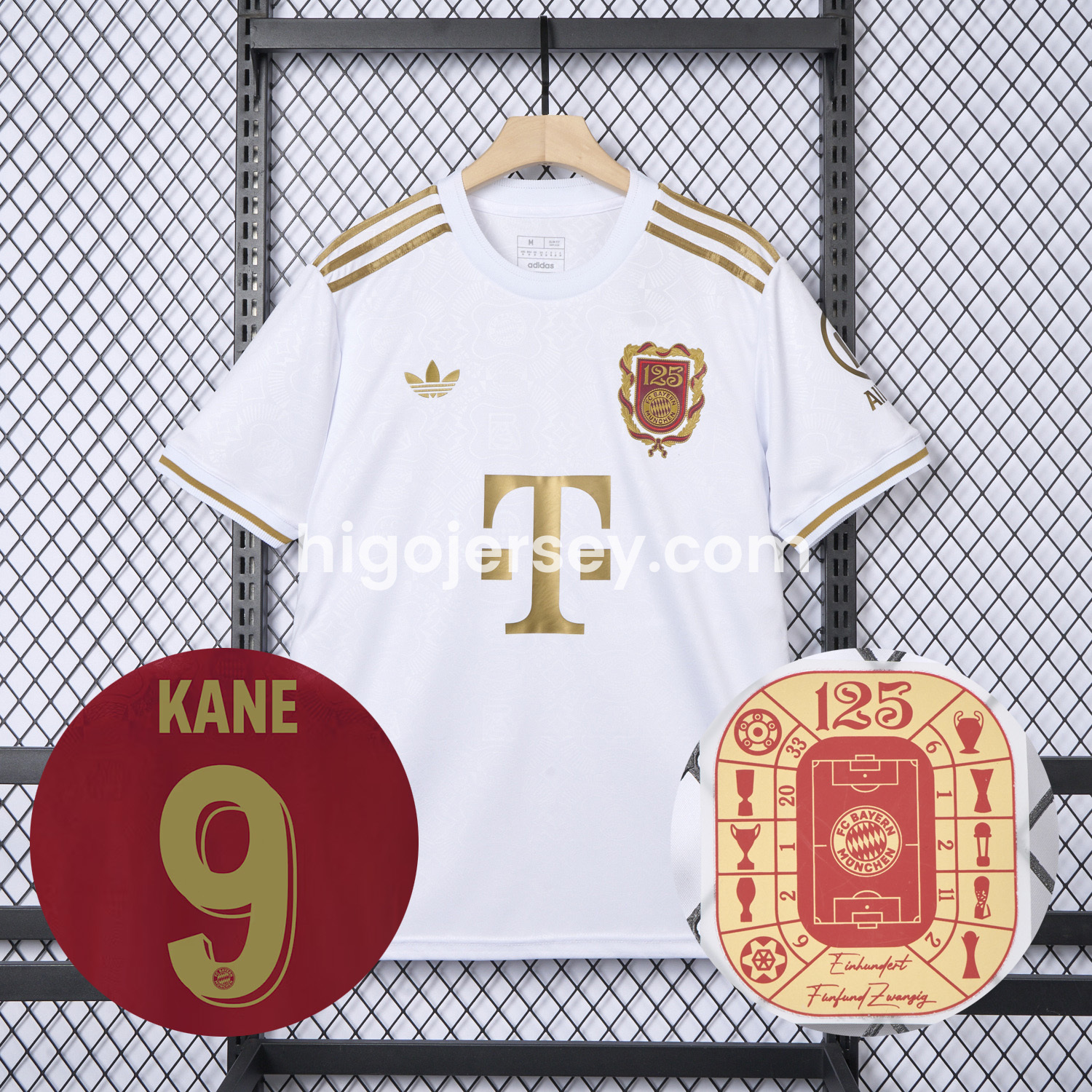Higojerseys-Bayern Munich 2025 White 125th Anniversary Jersey - Fans Version