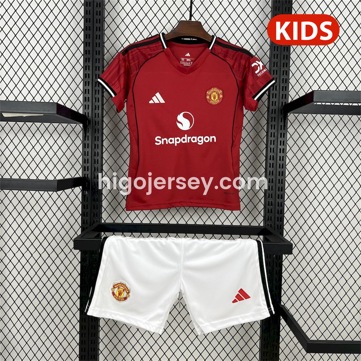 Higojerseys-Manchester United 25-26 Home Kids Kit