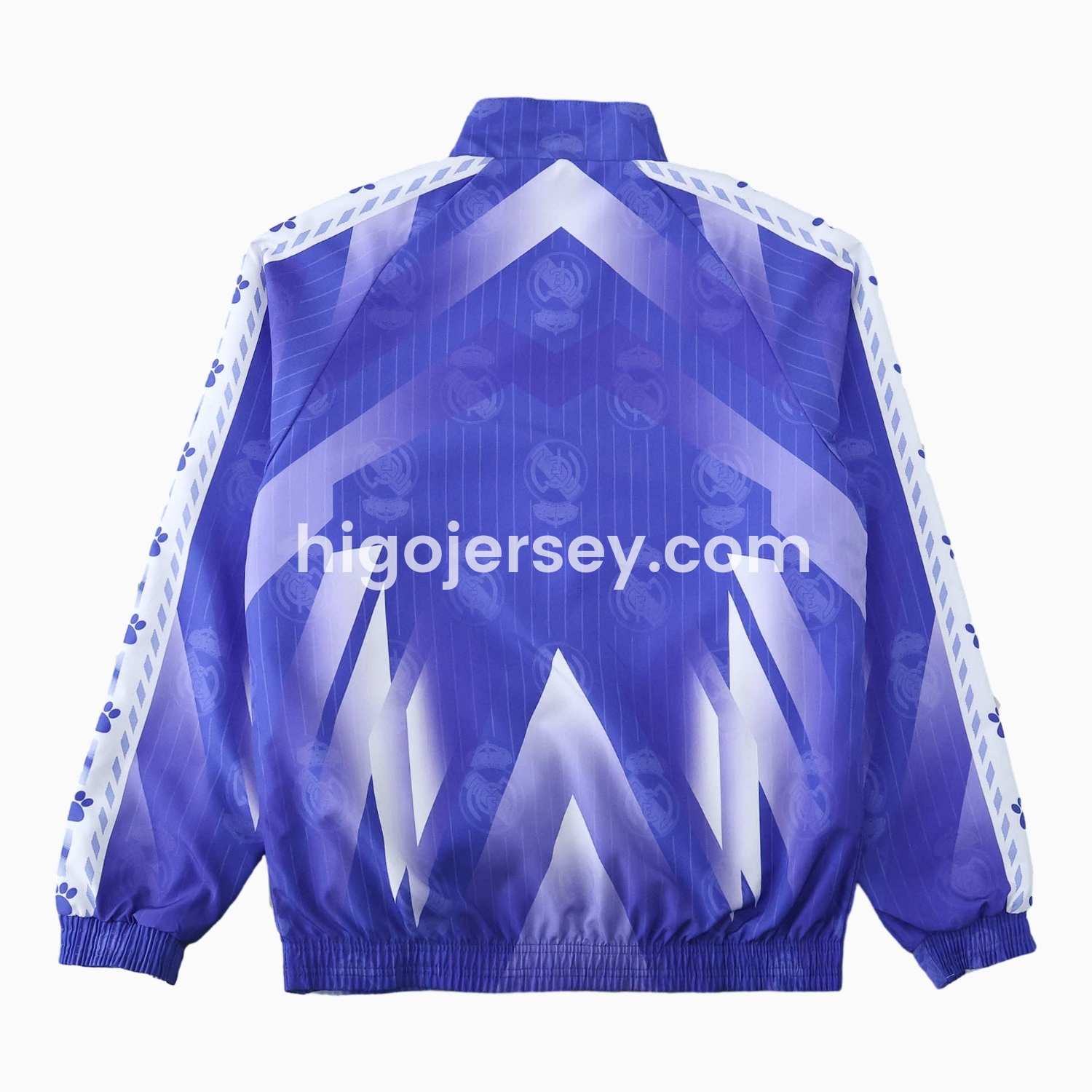 Higojerseys-Retro Real Madrid 1996-97 Double Sided Reversible Windbreaker - Blue & Green