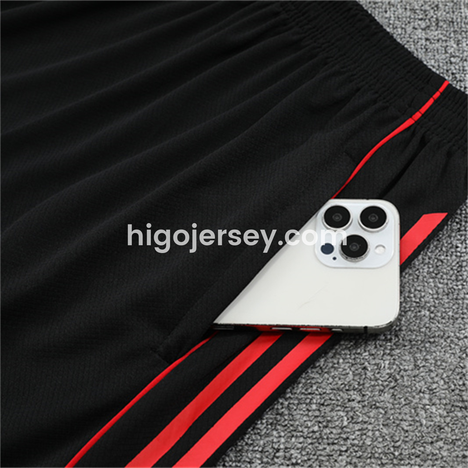 Higojerseys-Manchester United 25-26 Short-Sleeve Training Set - White Top & Black Shorts