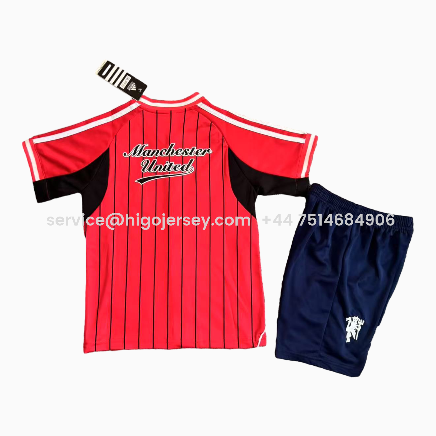 Higojerseys-Manchester United 25-26 Red Baseball Kids Kit - Player Version