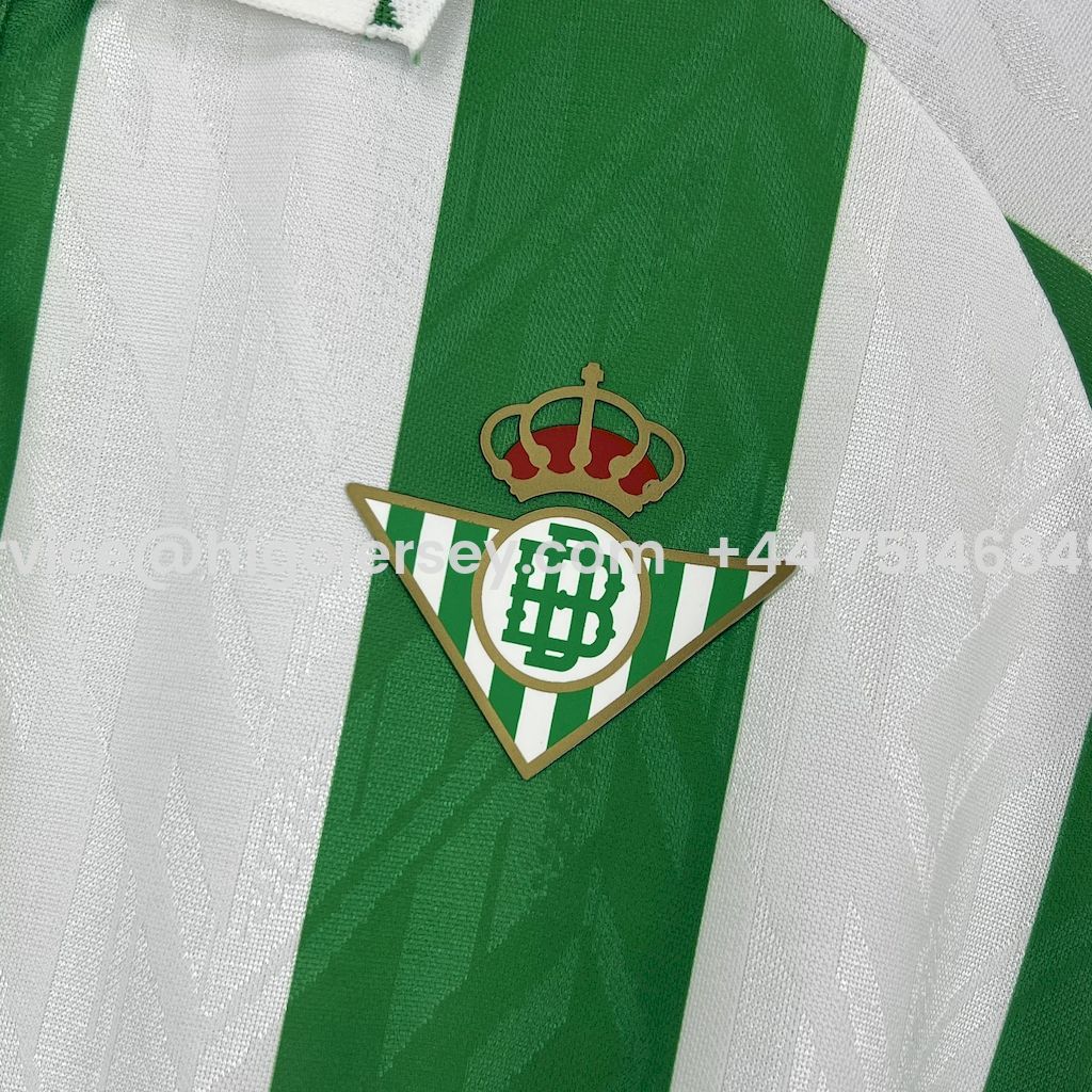 Higojerseys-Real Betis 24-25 Home Unsponsored Long Sleeves Jersey - Fans Version