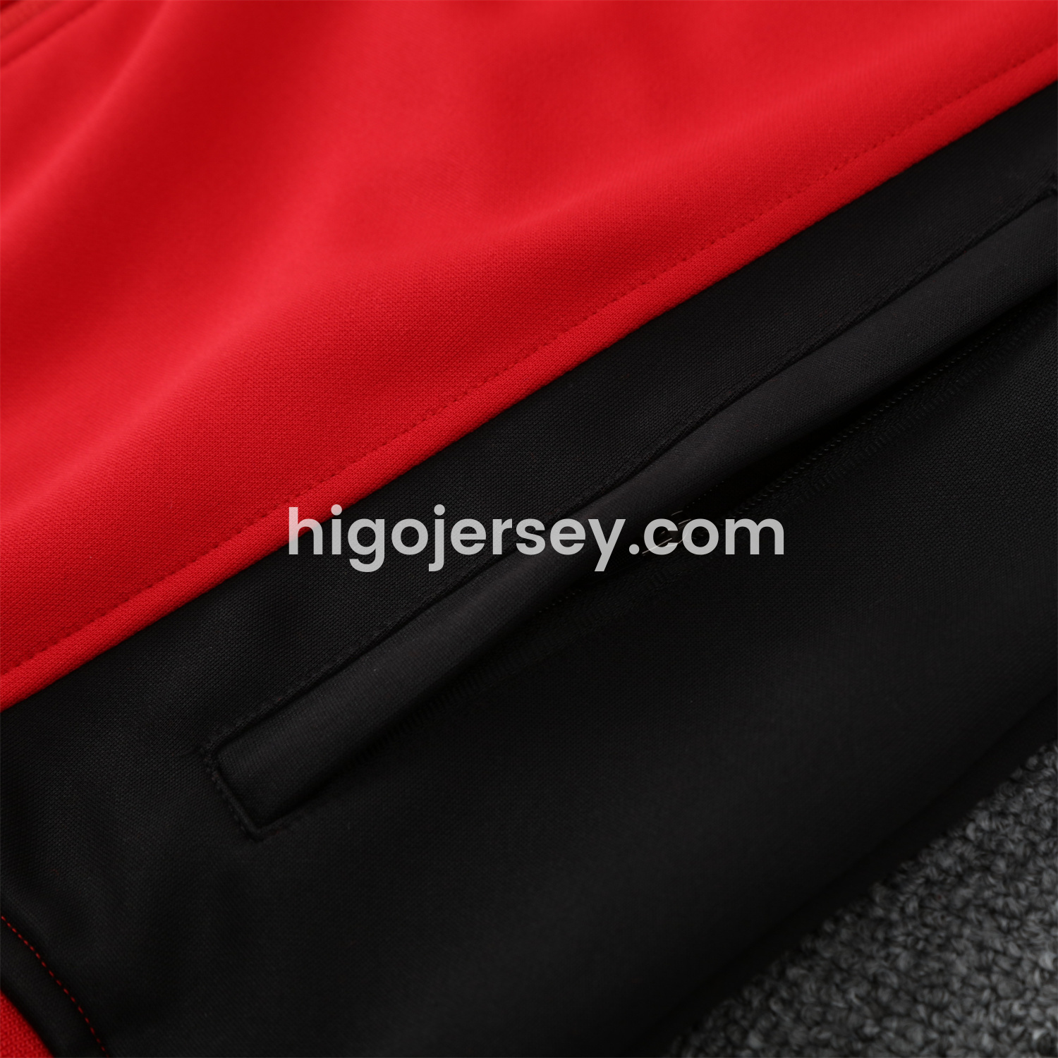 Higojerseys-River Plate 25-26 Terrace Jacket Training Tracksuit - Red Jackets & Black Pants