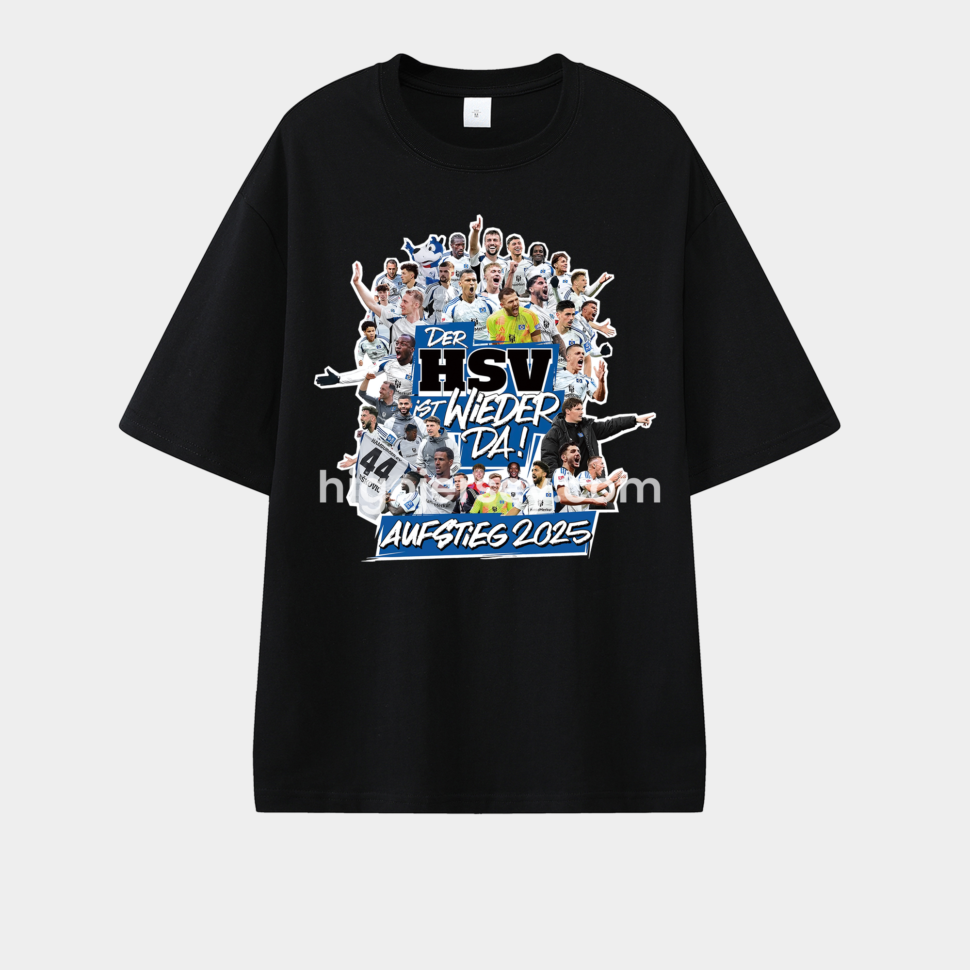 Higojerseys-Hamburger SV AUFSTIEG 2025 Team Signatures Unisex Pure Cotton T-shirt