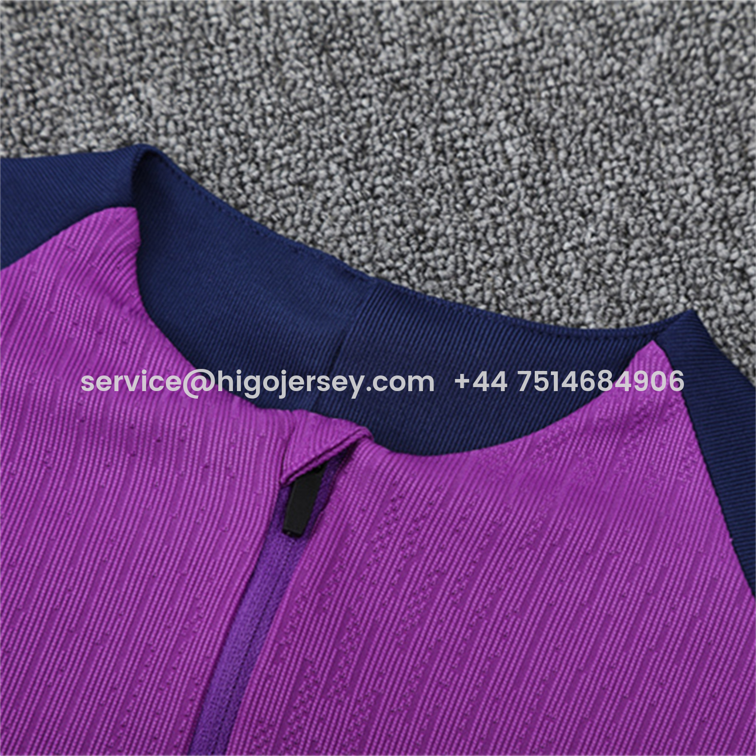 Higojerseys-Barcelona 25-26 Long Sleeve Training Set - Purple Top & Deep Blue Pants