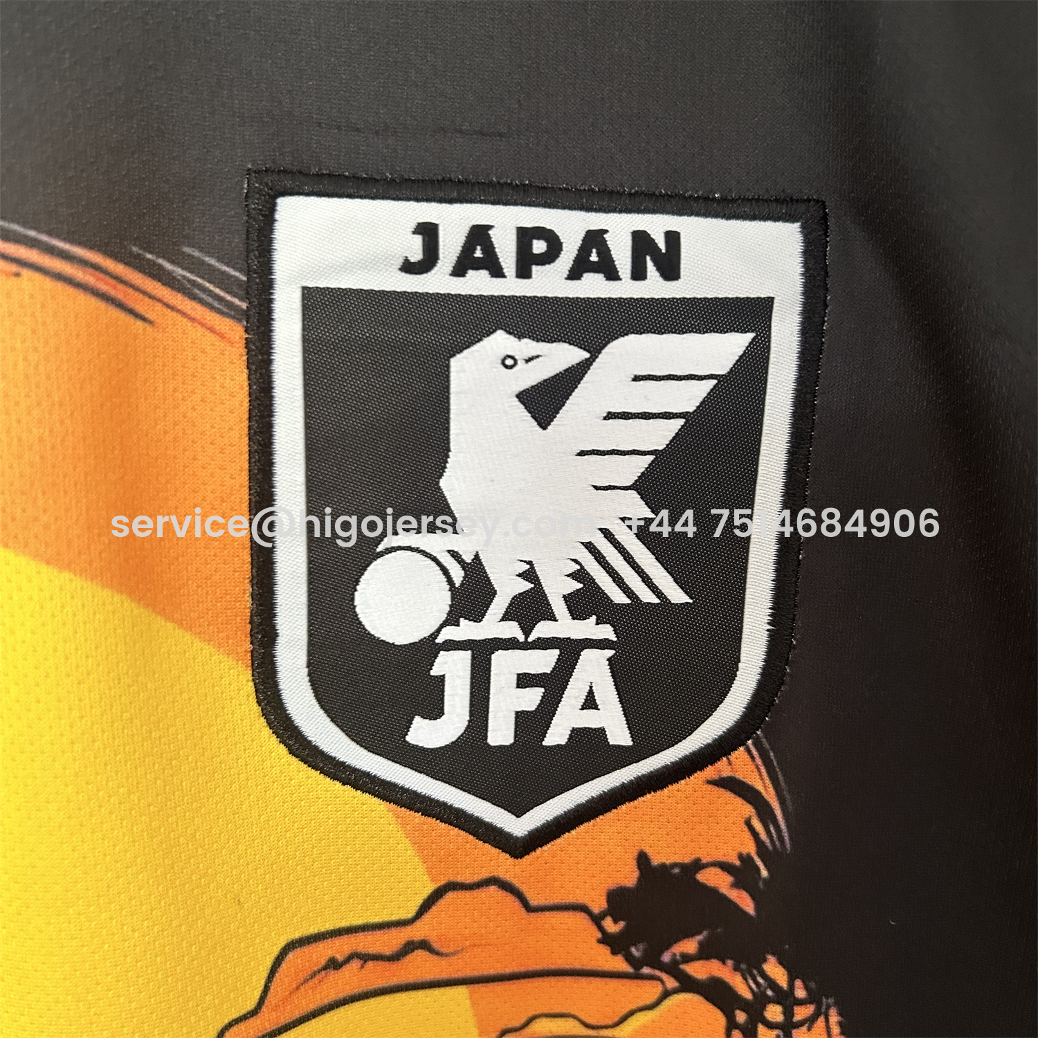 Higojerseys-Japan 25-26 Flowing Water In Front Of The Temple At Sunset Black Special Jersey - Fans Version