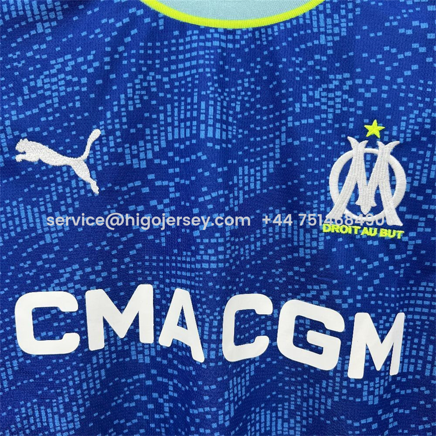 Higojerseys-Marseille 25-26 Third Blue Jersey - Fans Version