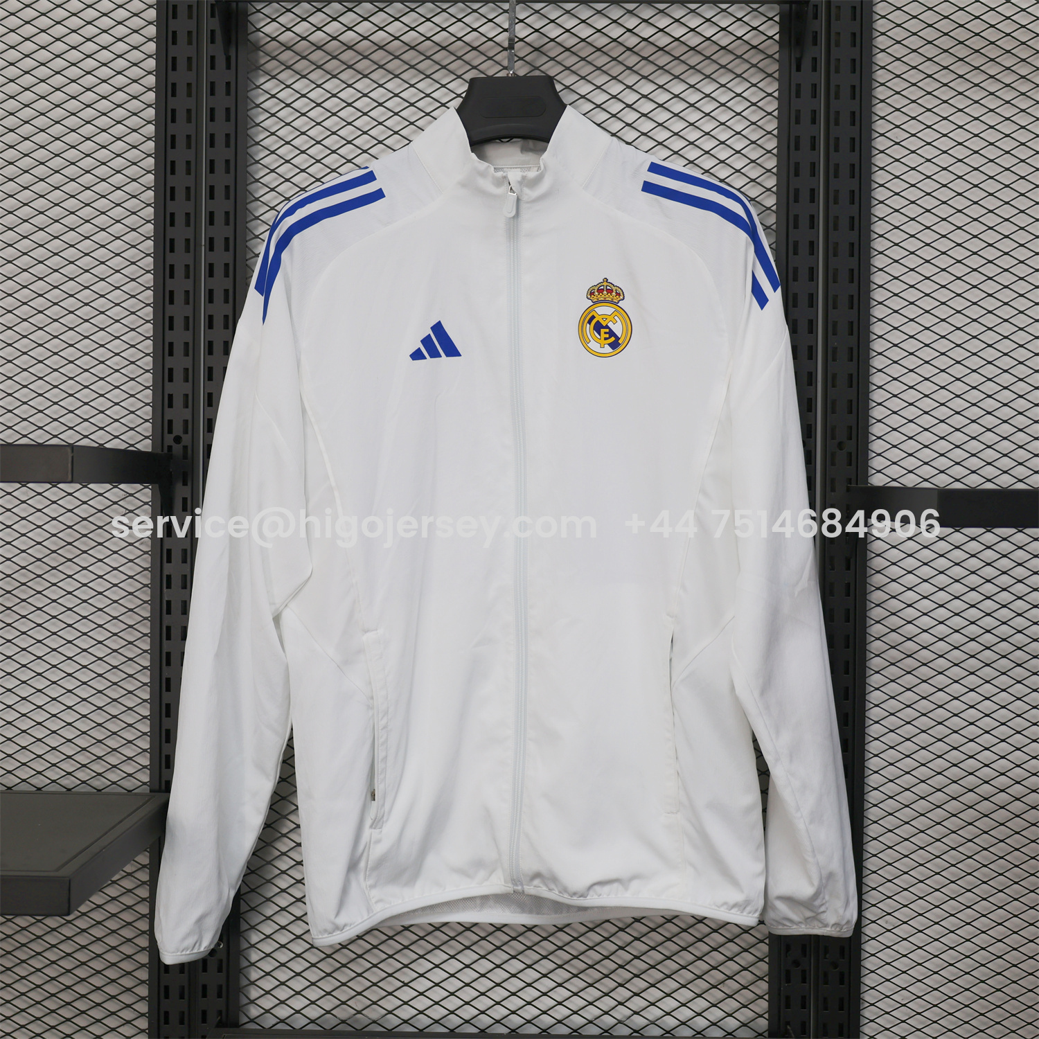 Higojerseys-Real Madrid 25-26 White Windbreaker Jacket