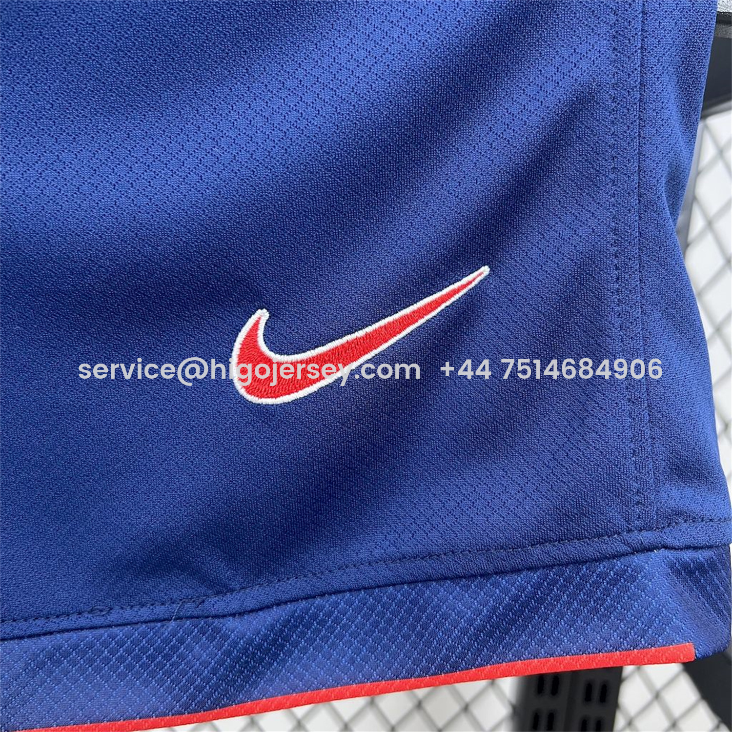 Higojerseys-United States USA 25-26 Away Deep Blue Kids Kit