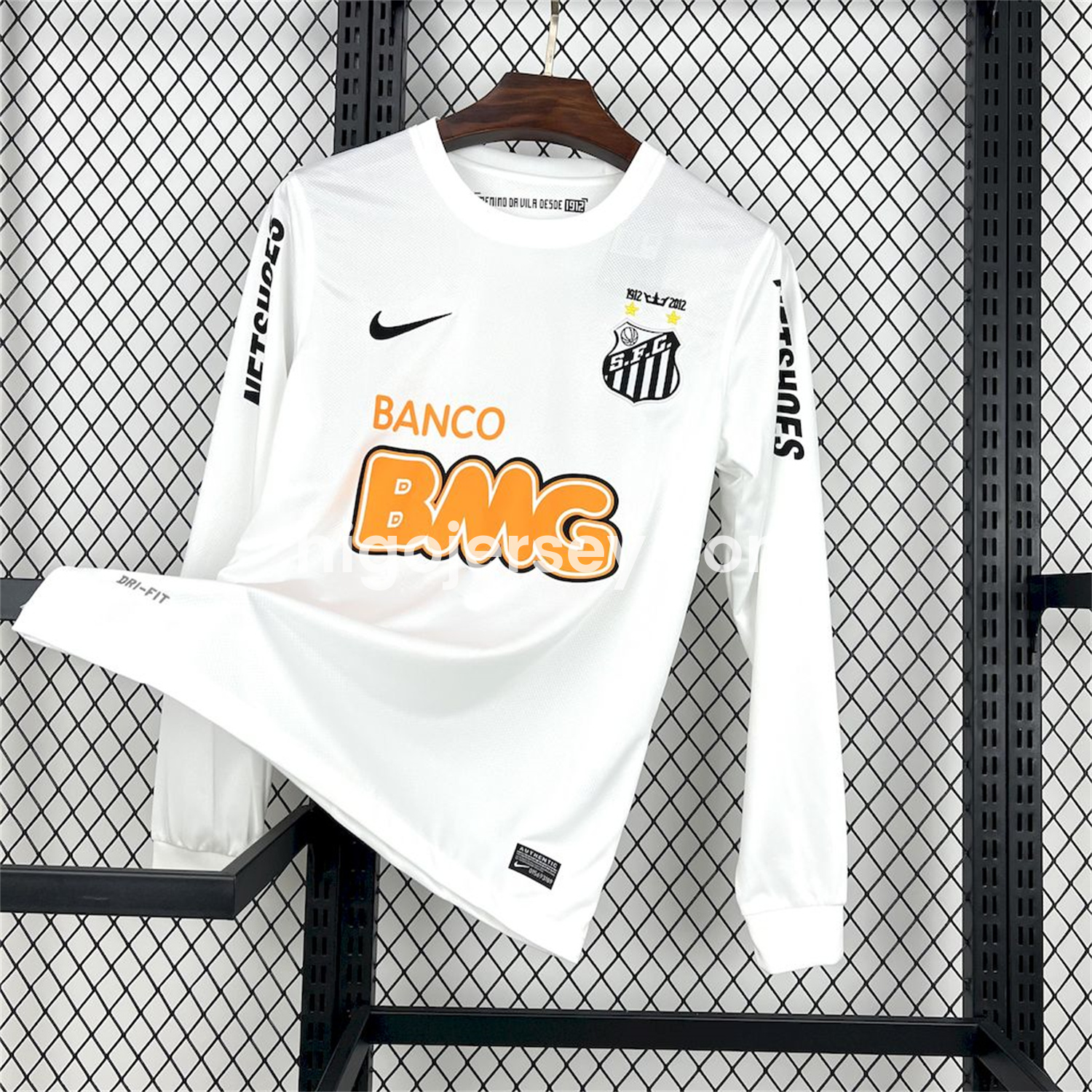 Higojerseys-Retro Santos 2012 Home Long Sleeve Jersey