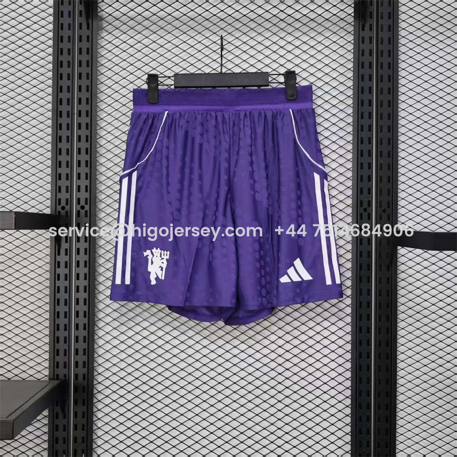 Higojerseys-Manchester United 25-26 Away Purple Shorts - Player Version