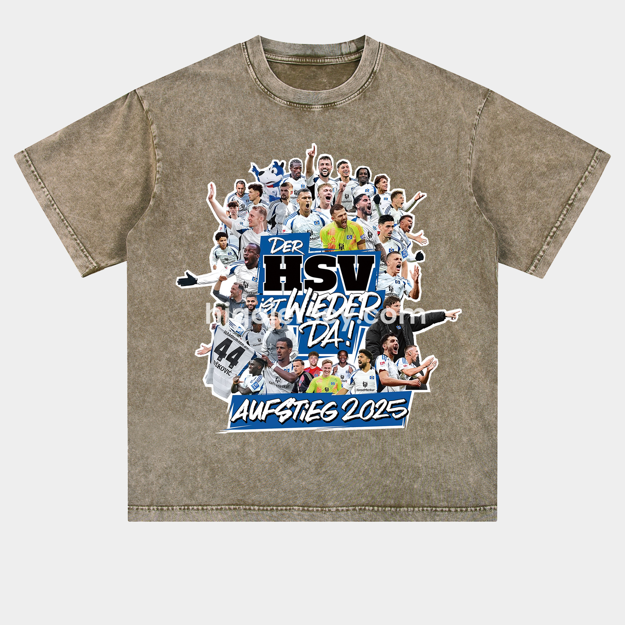 Higojerseys-Hamburger SV DER HSV IST WIEDER DA AUFSTIEG 2025 Oversized Washed T-Shirt